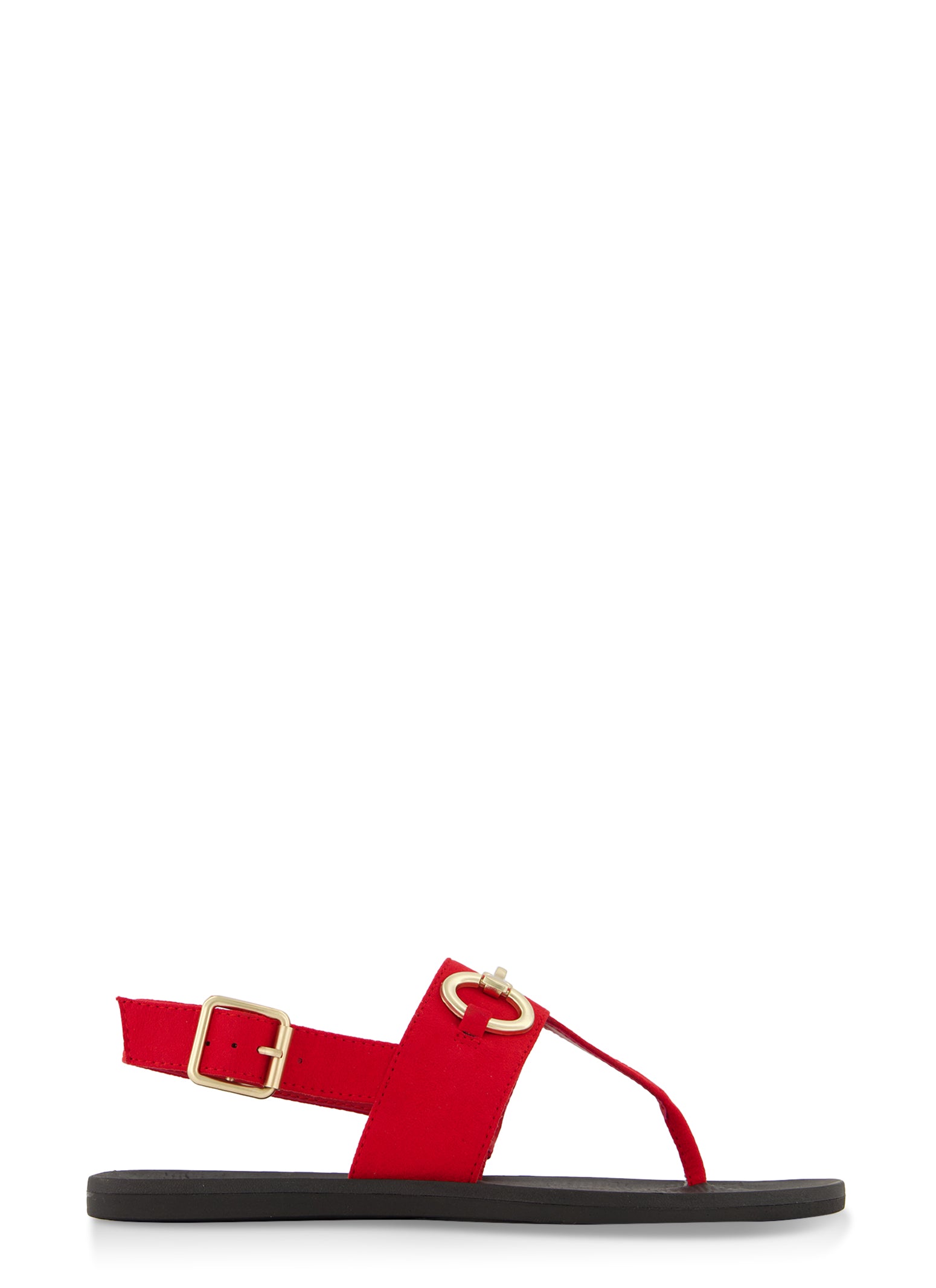 Red best sale thong sandals