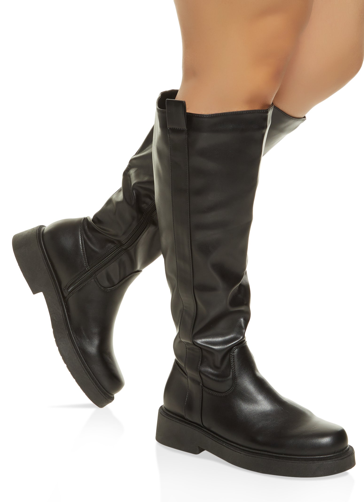 Journee Collection Wide Width Wide Calf Womens Rehela Tru Comfort Foam Pull  On Stiletto Heel Boots, Tan 6w : Target