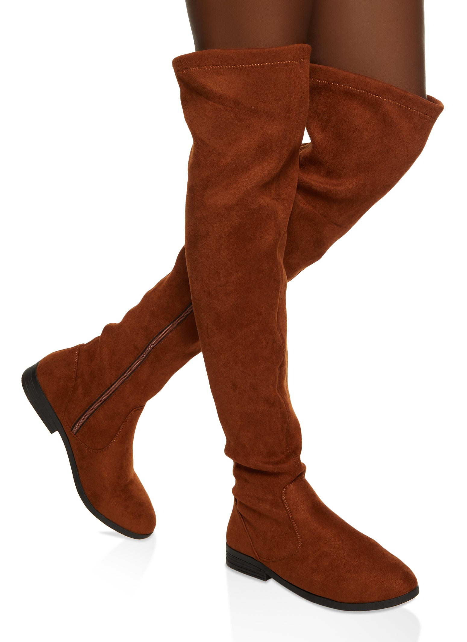 Chestnut over the outlet knee boots