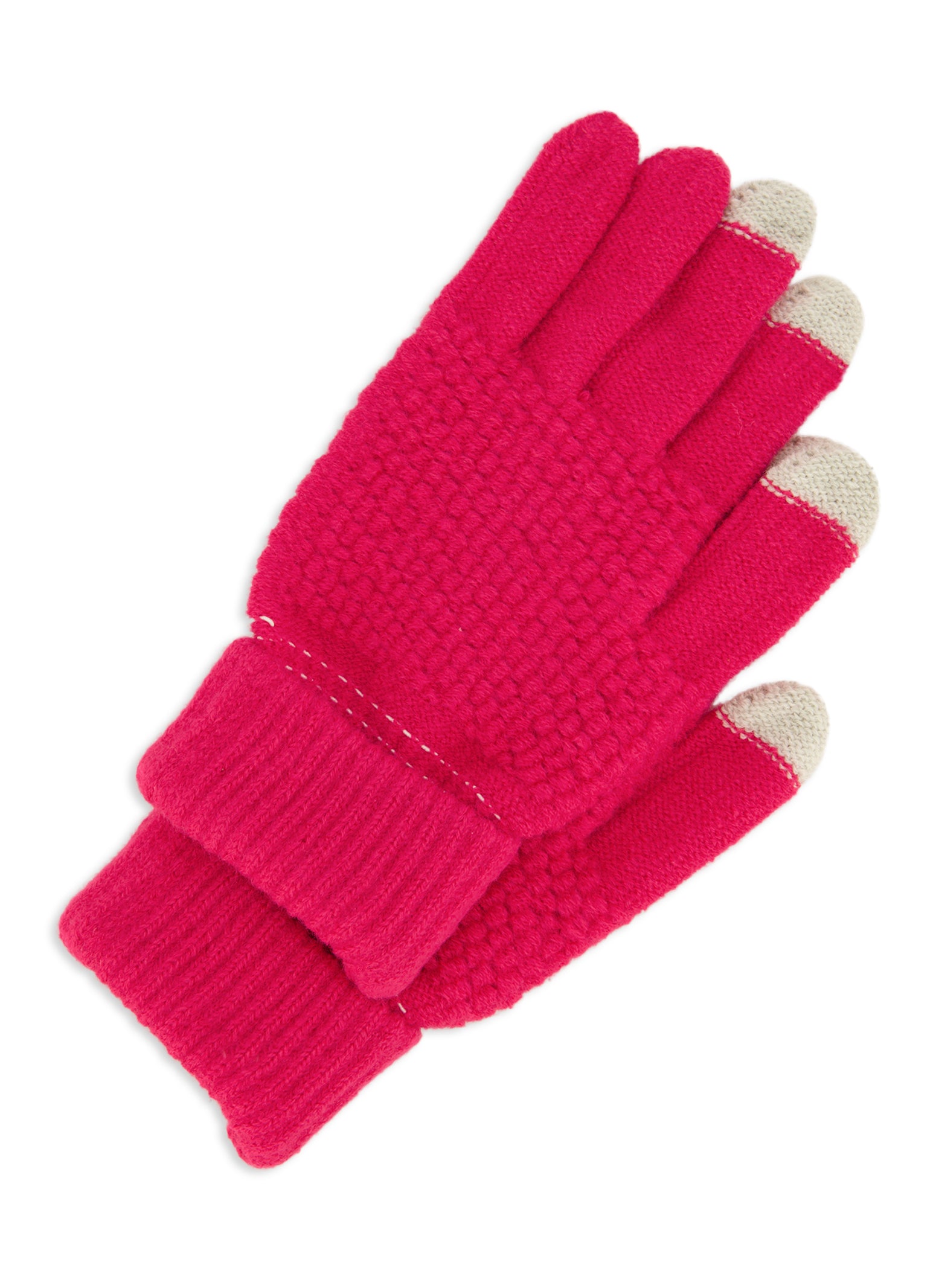 Textured Knit Tech Touch Gloves