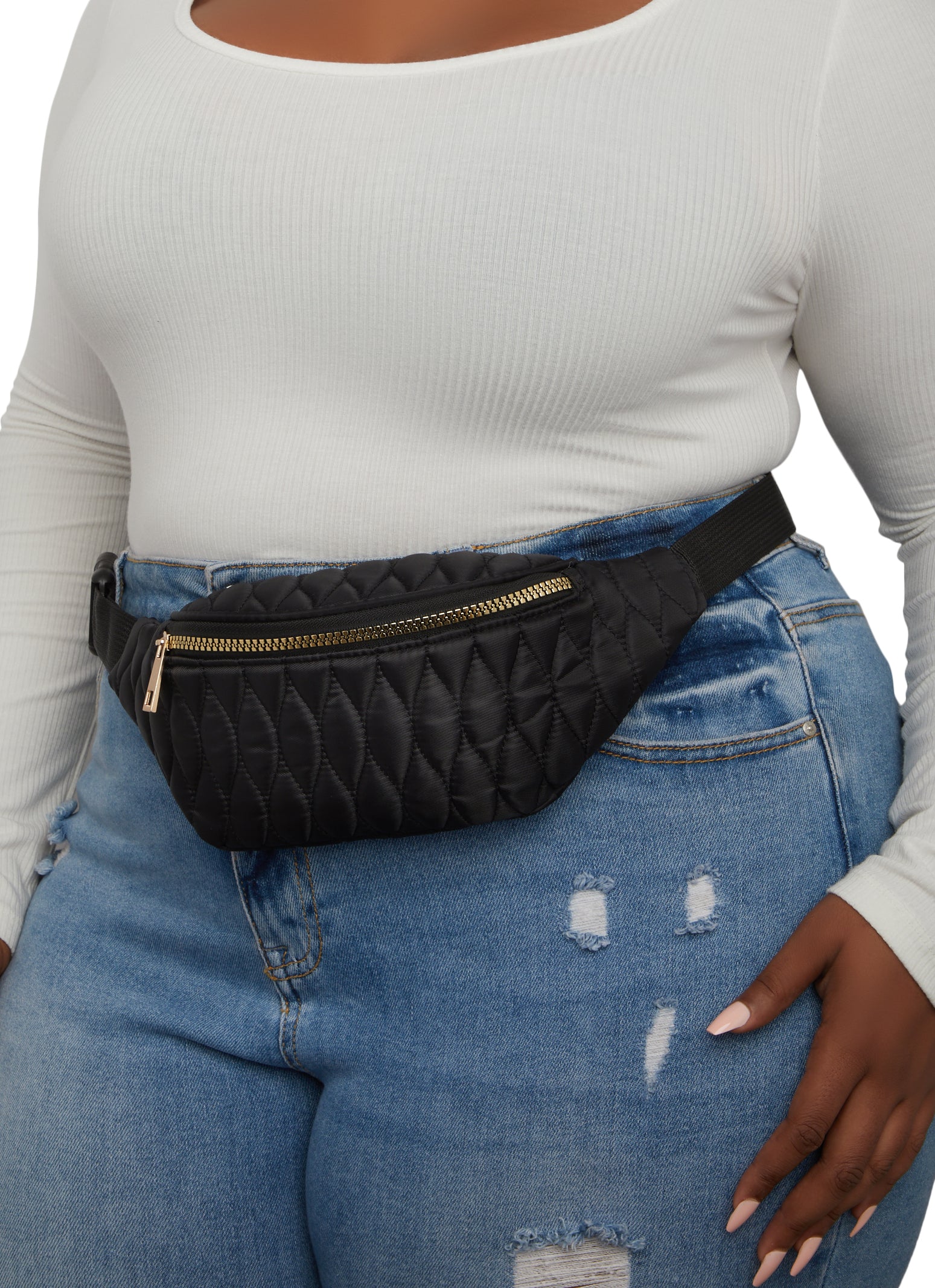 Nylon Quilted Fanny Pack