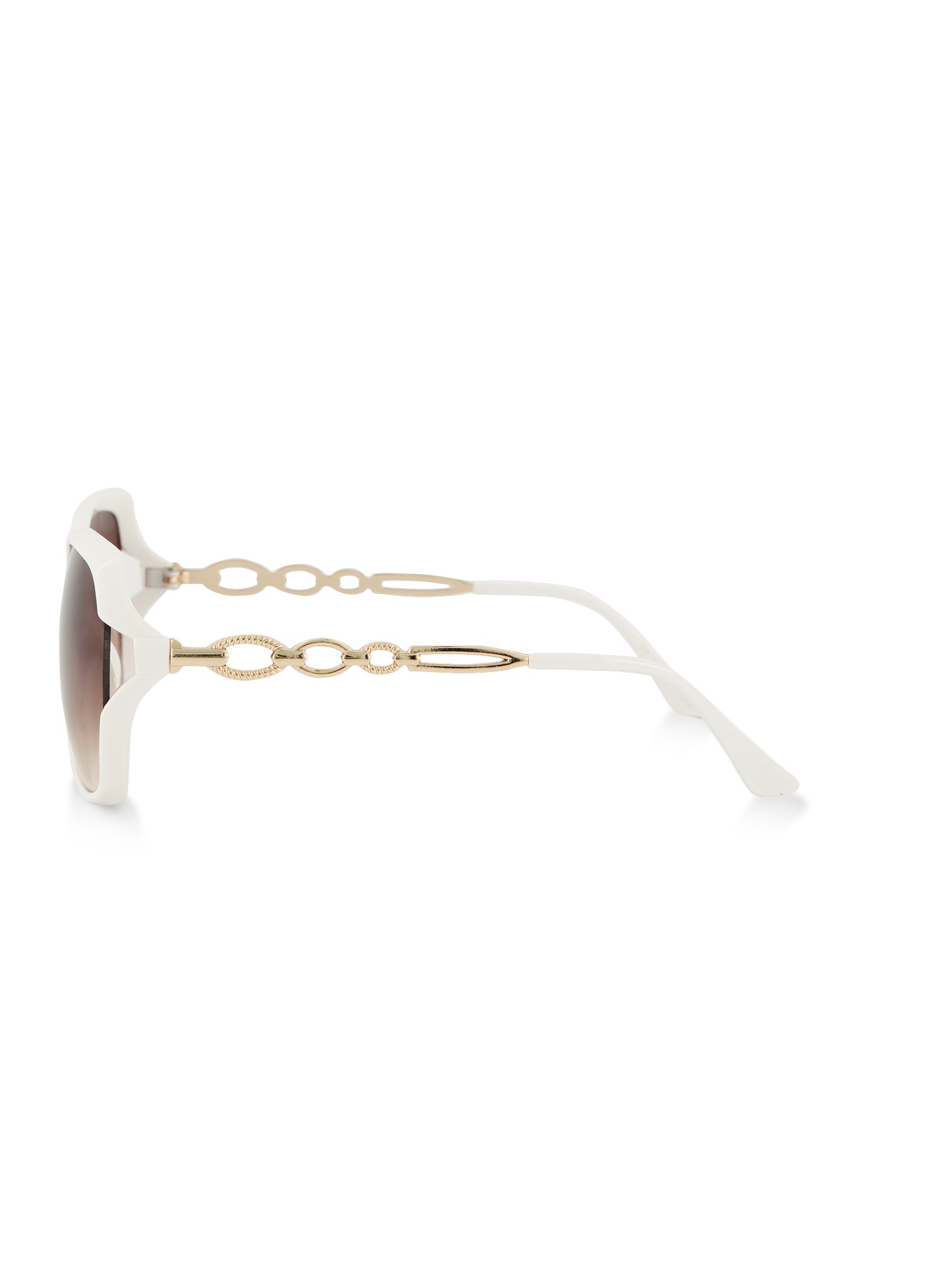 Buy Lipsy Brown Oversized Hexagon Rimless Sunglasses from Next India