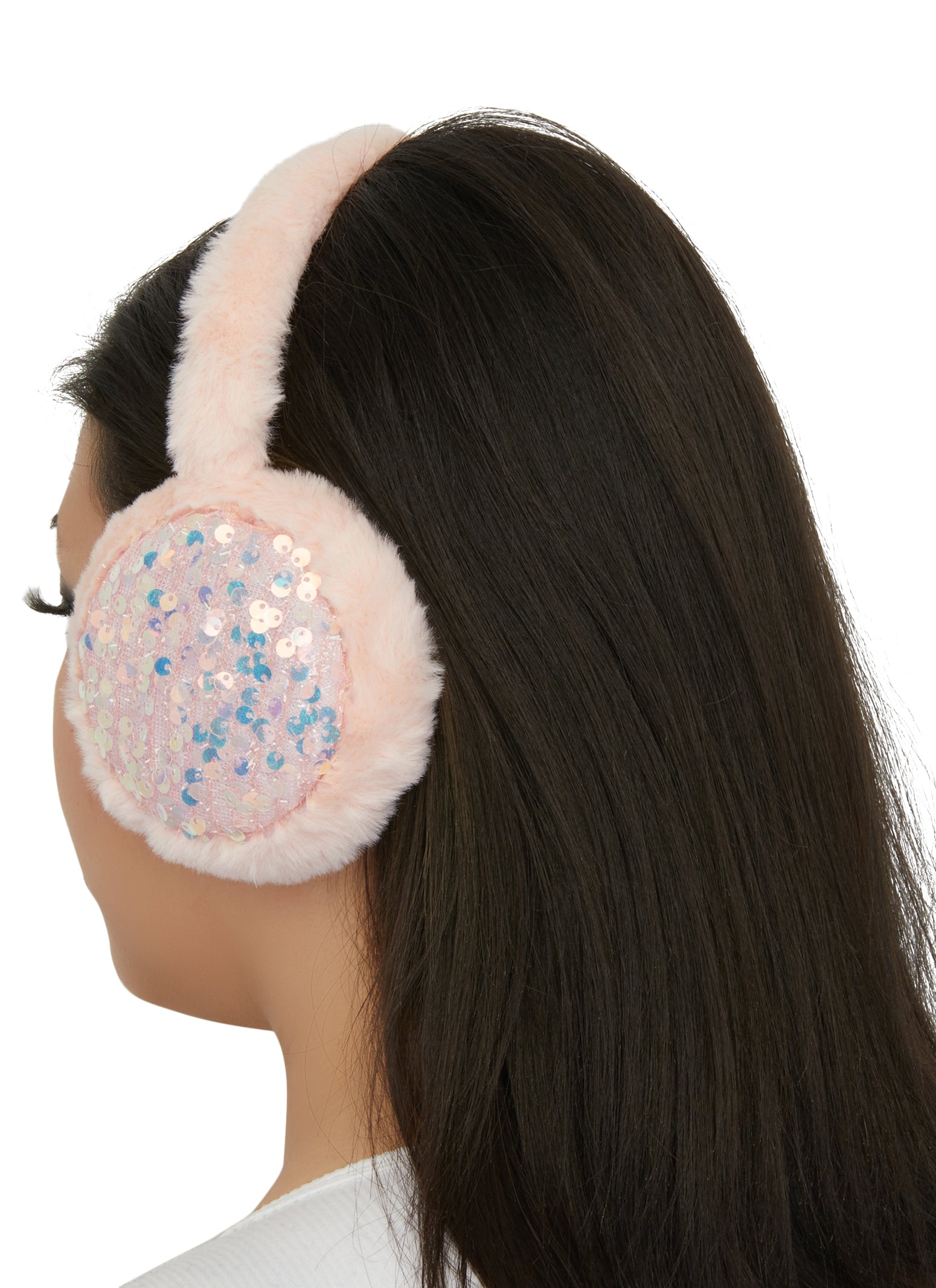 Sequin Earmuffs - Pink