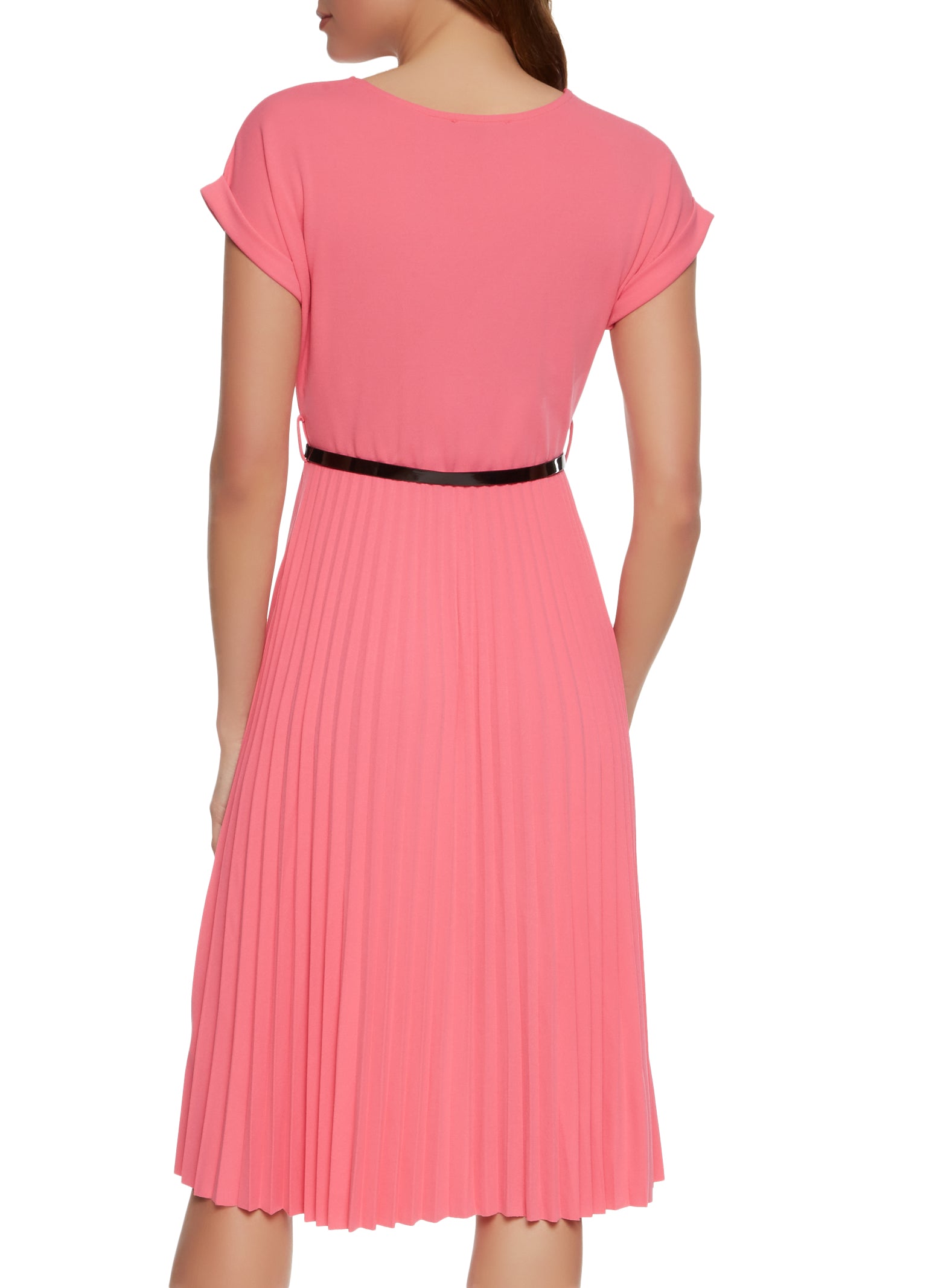 Pleated Midi Dress