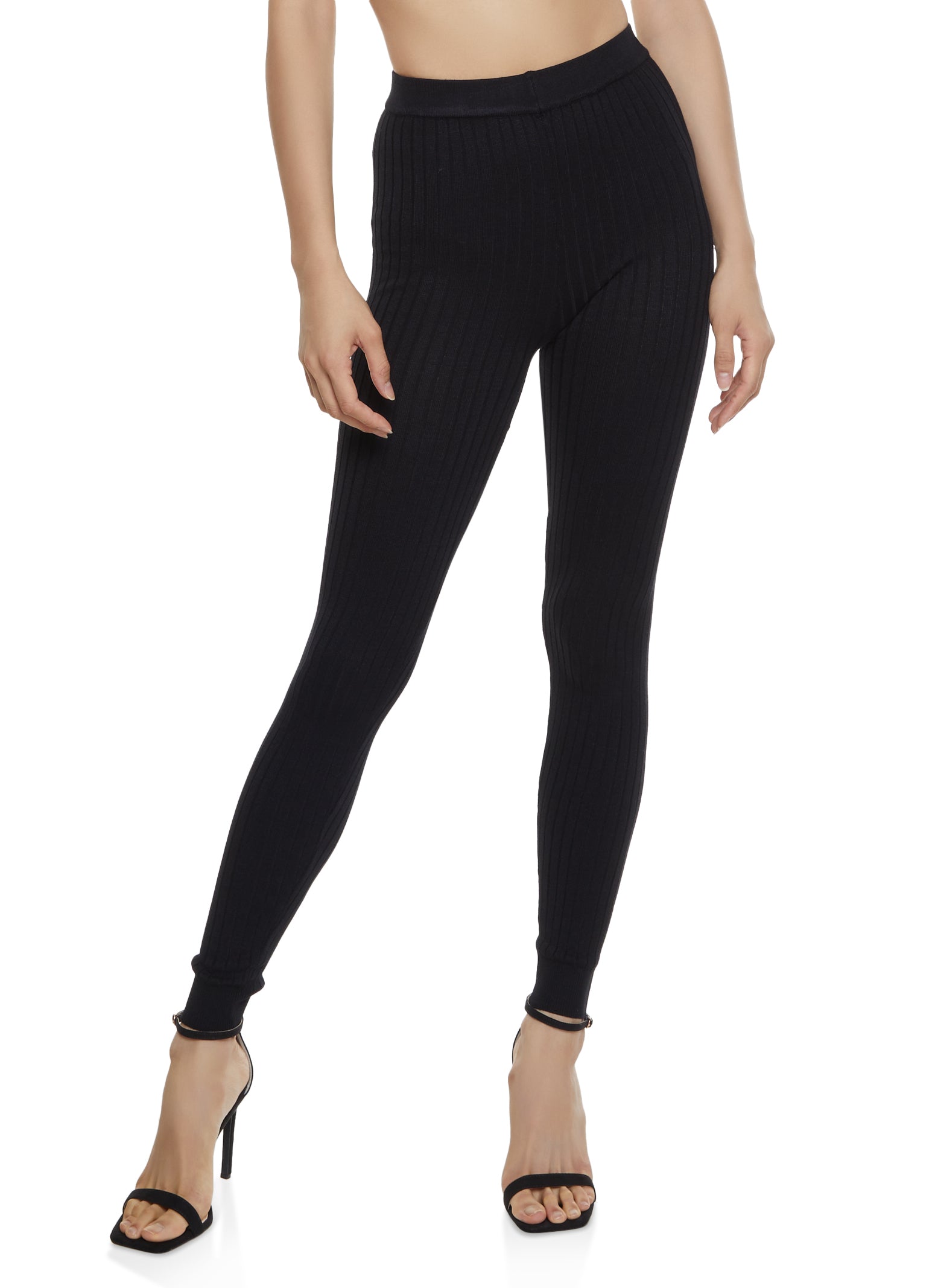 Black Knit Leggings - Ponte Knit Leggings - Dress Pant Leggings - Lulus