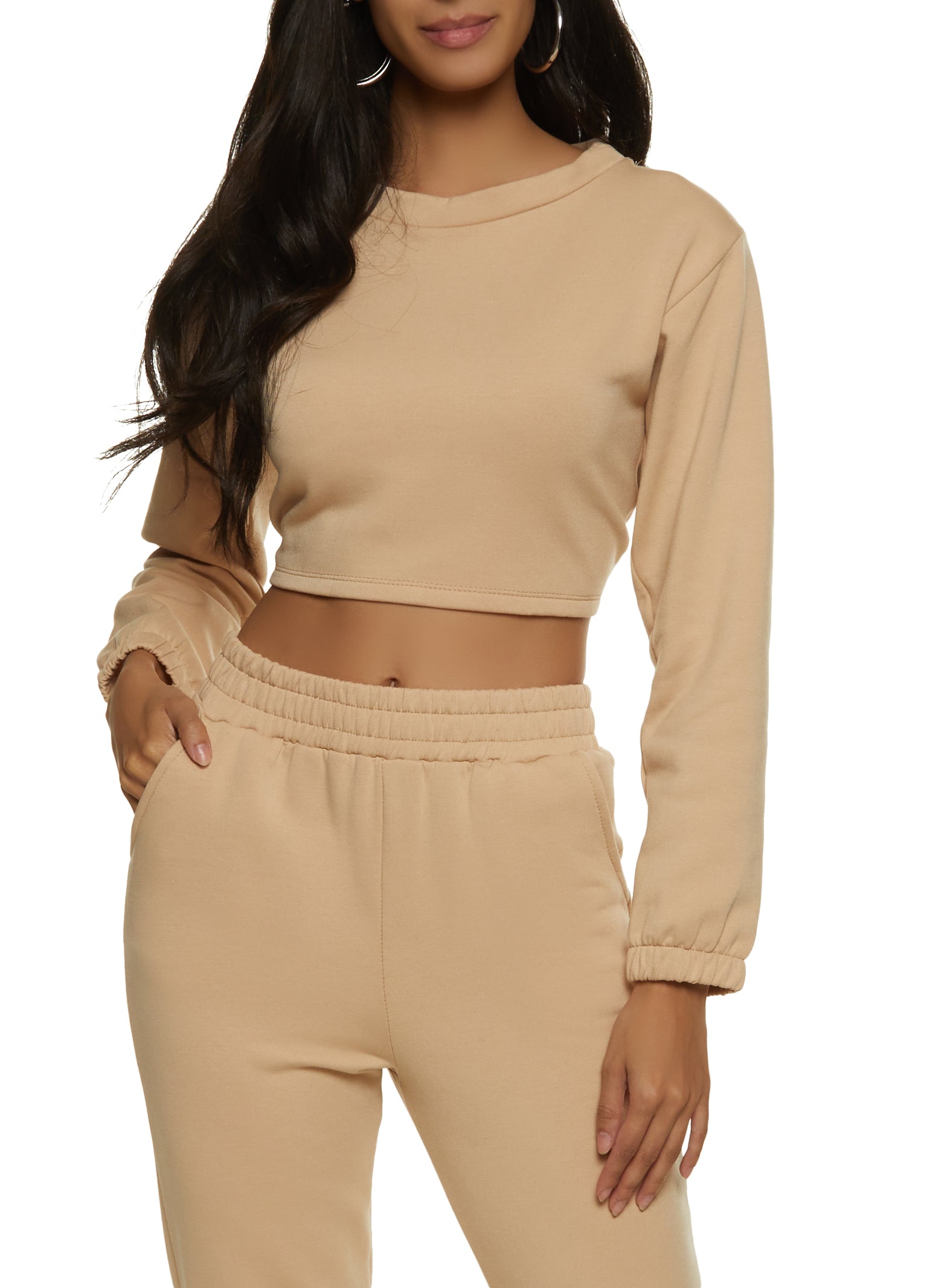 Nude discount cropped sweatshirt