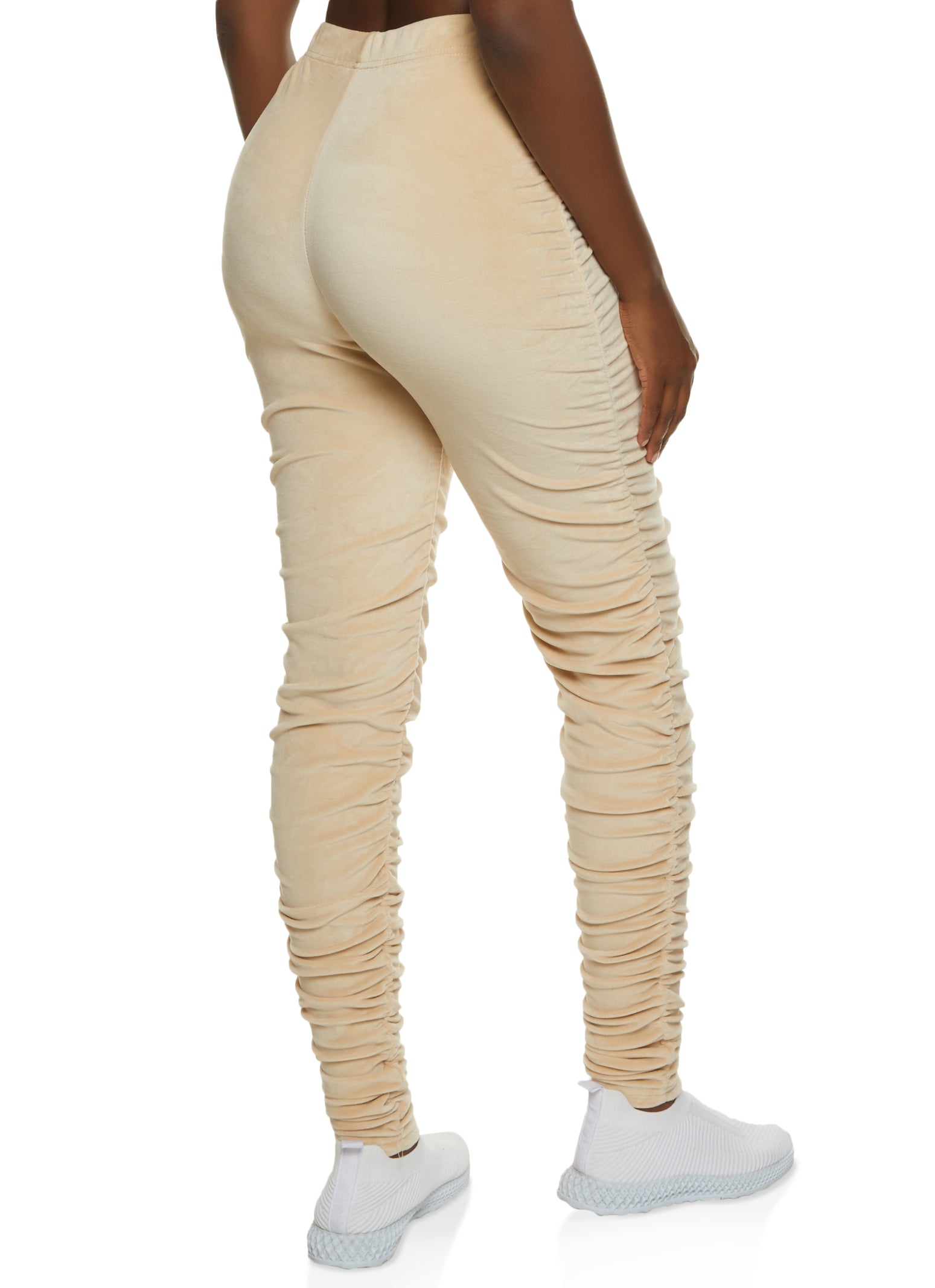 Velour Ruched Leggings