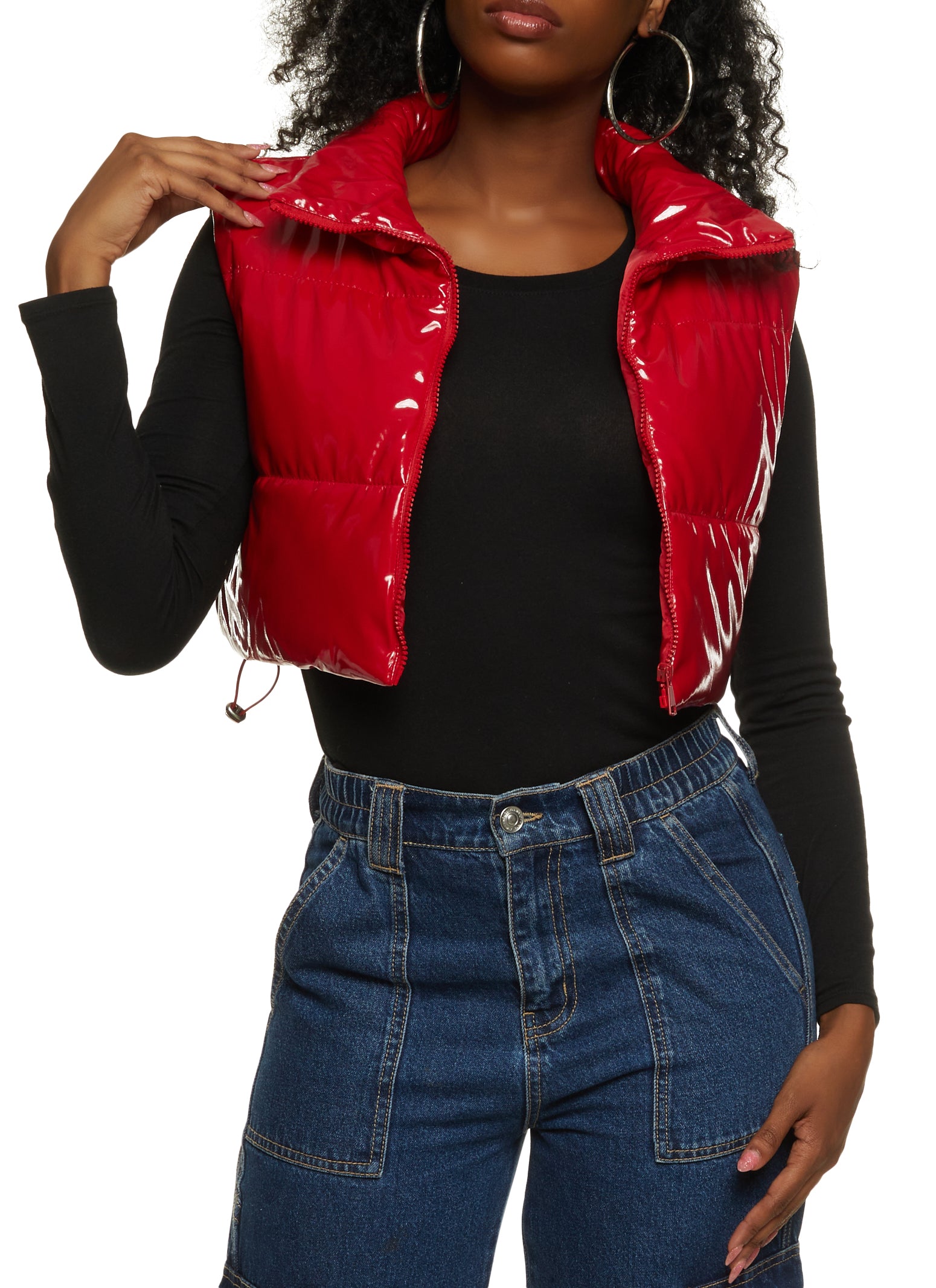 Burgundy puffer vest on sale womens