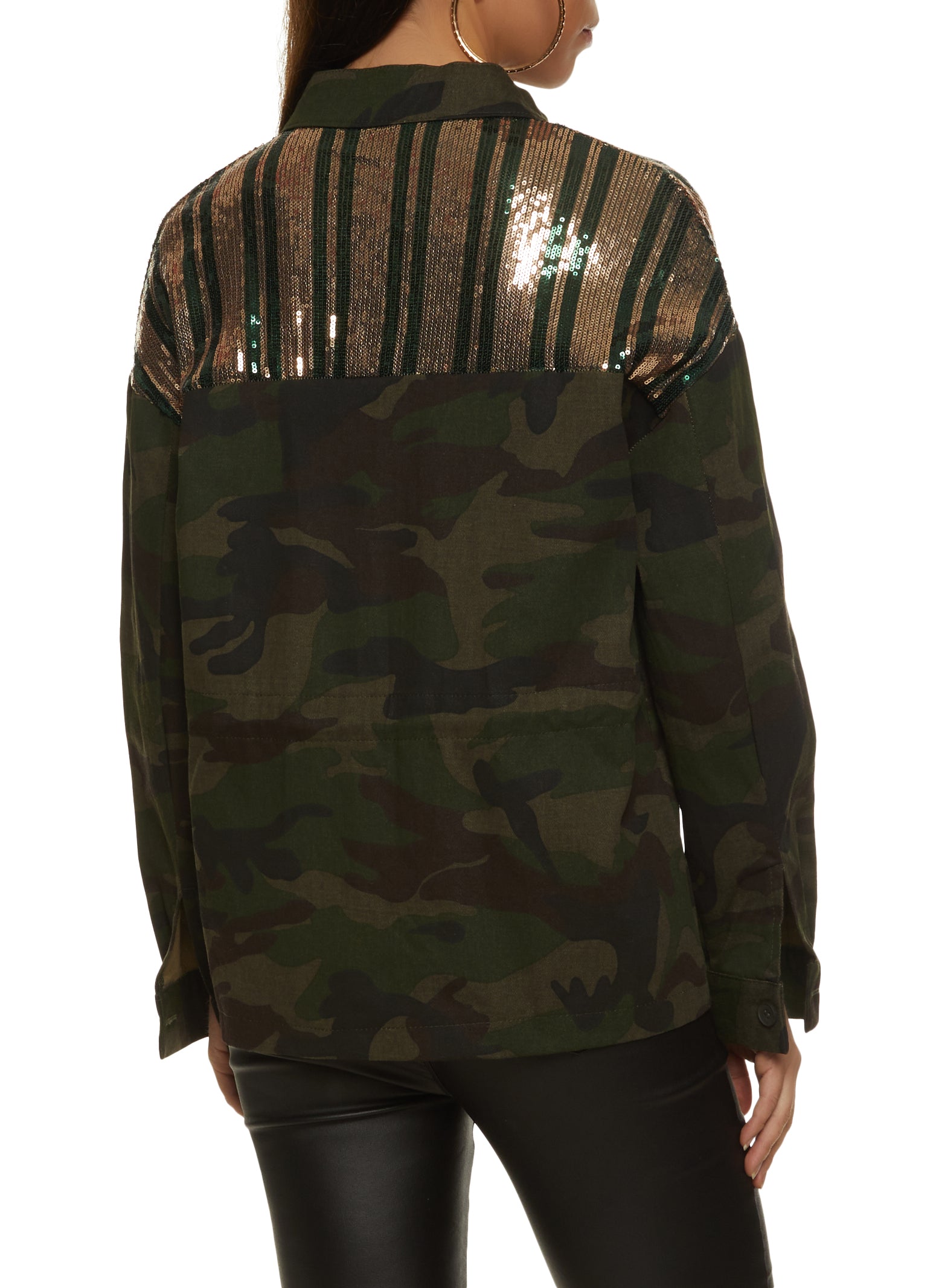 Camo on sale drawstring jacket