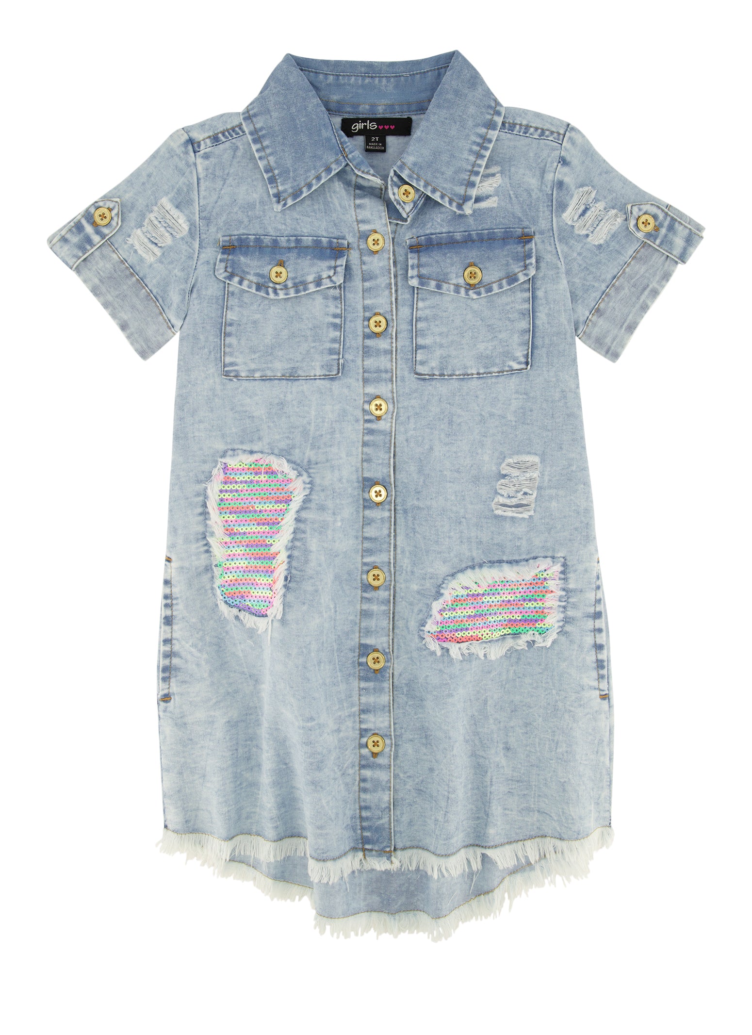 toddler girl blue jean shirt