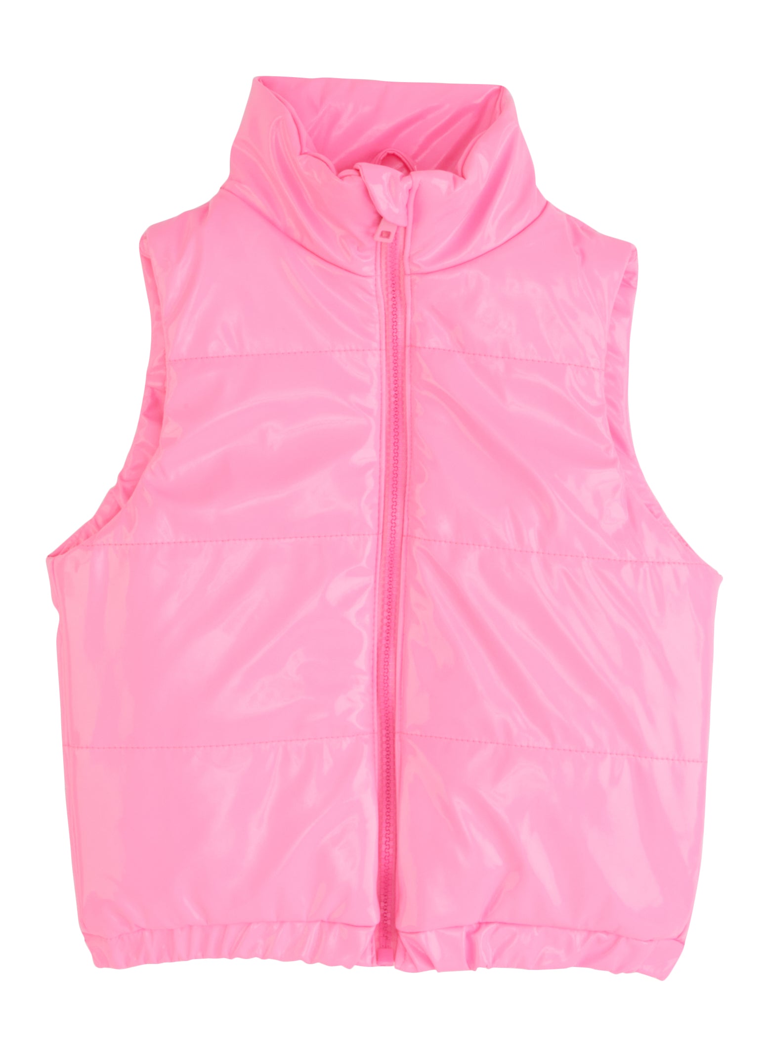 Hot Pink Leather Vest 