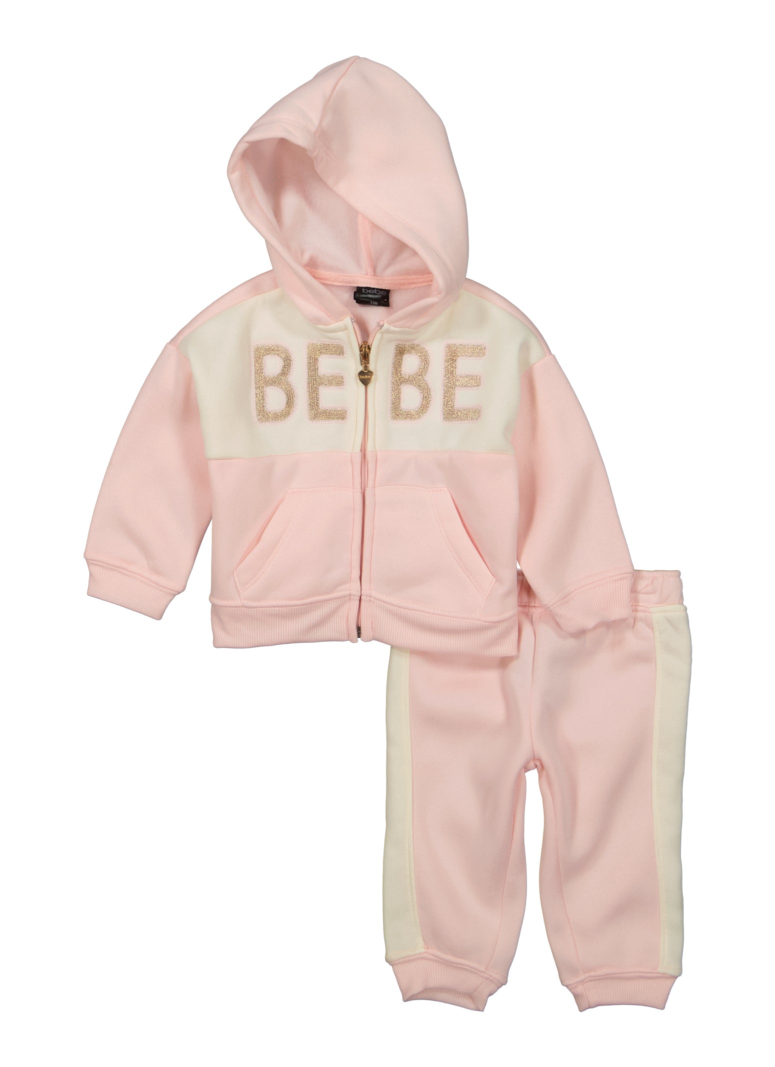 bebe Girls' Active Jumpsuit - Short Sleeve T-Shirt and Fleece Jogger  Sweatpants Romper, Size 7/8, Black Rhinestones : : Clothing, Shoes  & Accessories