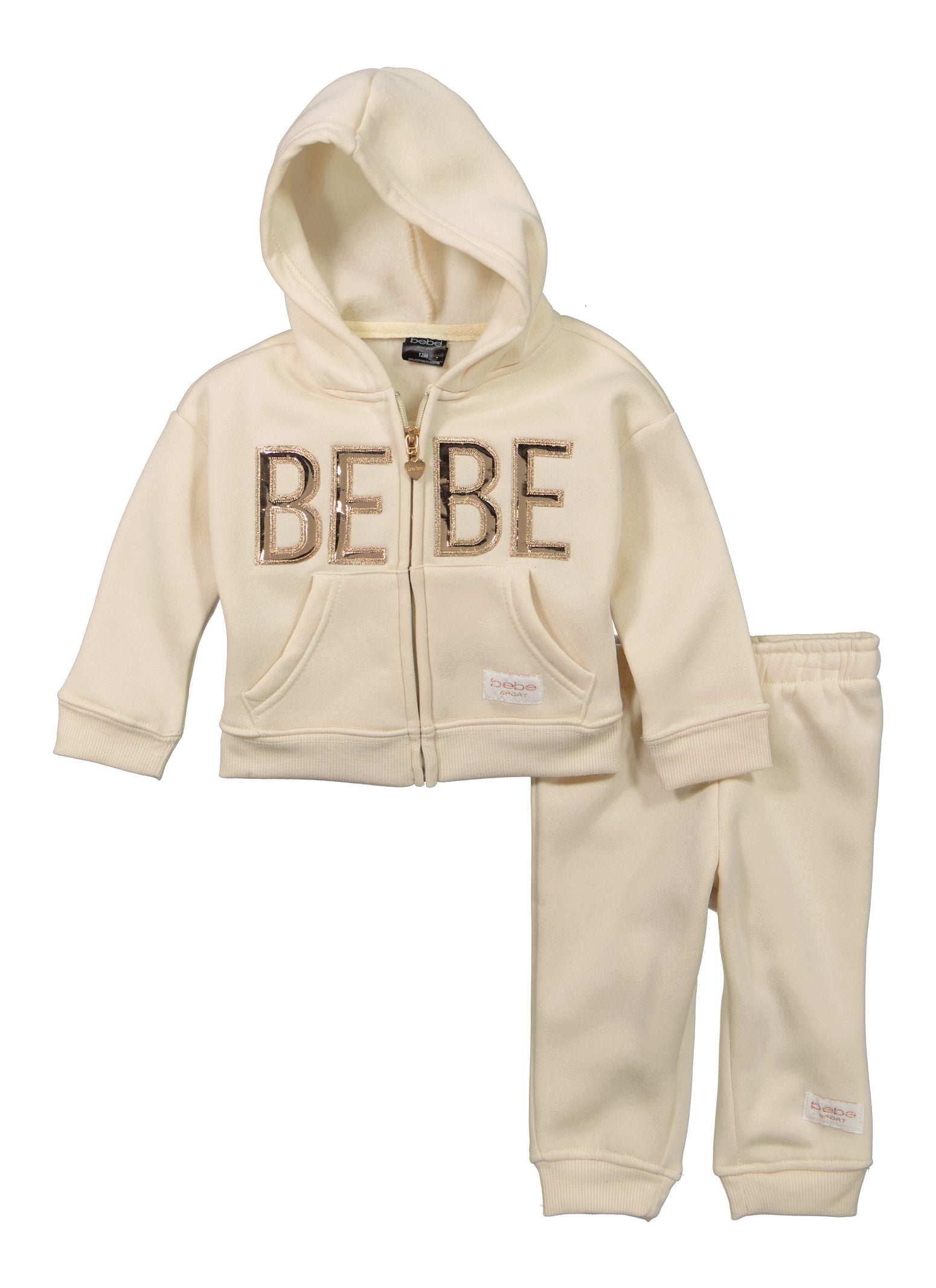 Baby Girls 12-24M Bebe Foil Graphic Hoodie and Joggers