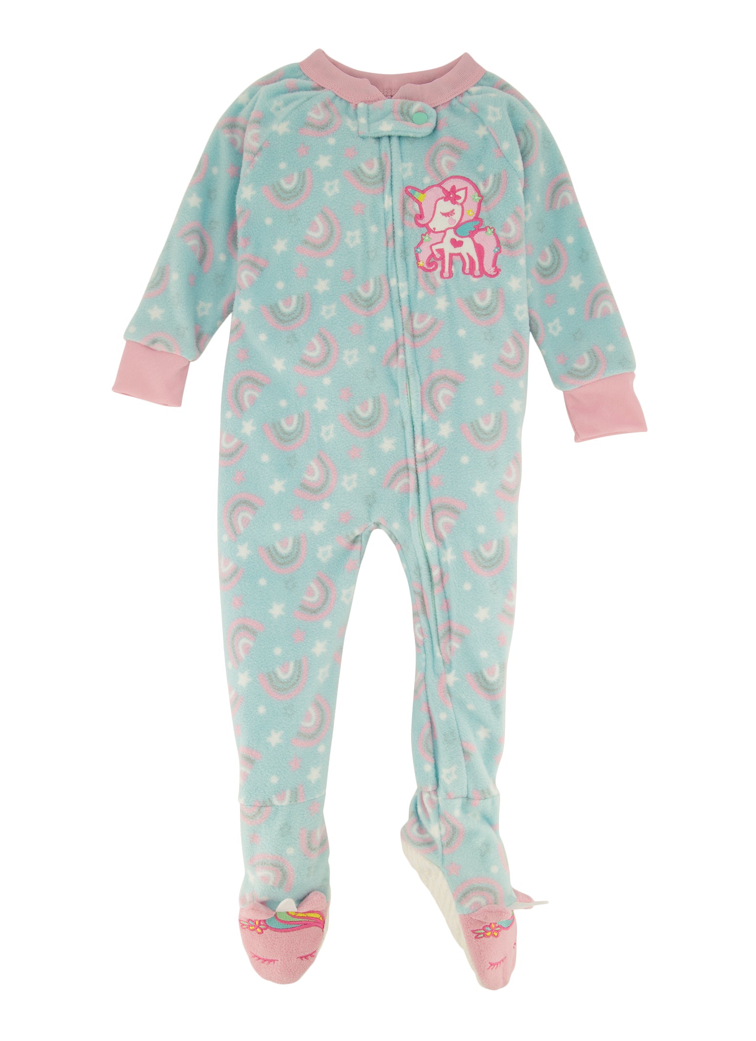 Baby Girls 12 24M Unicorn Graphic Print Footed Pajamas