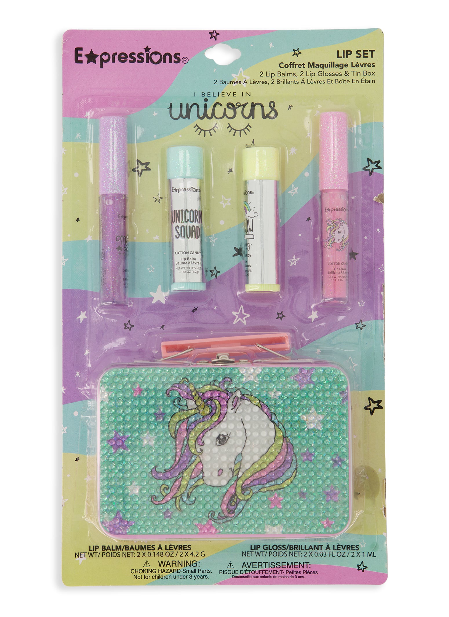 Unicorn Rolling Stationary Set - Purple