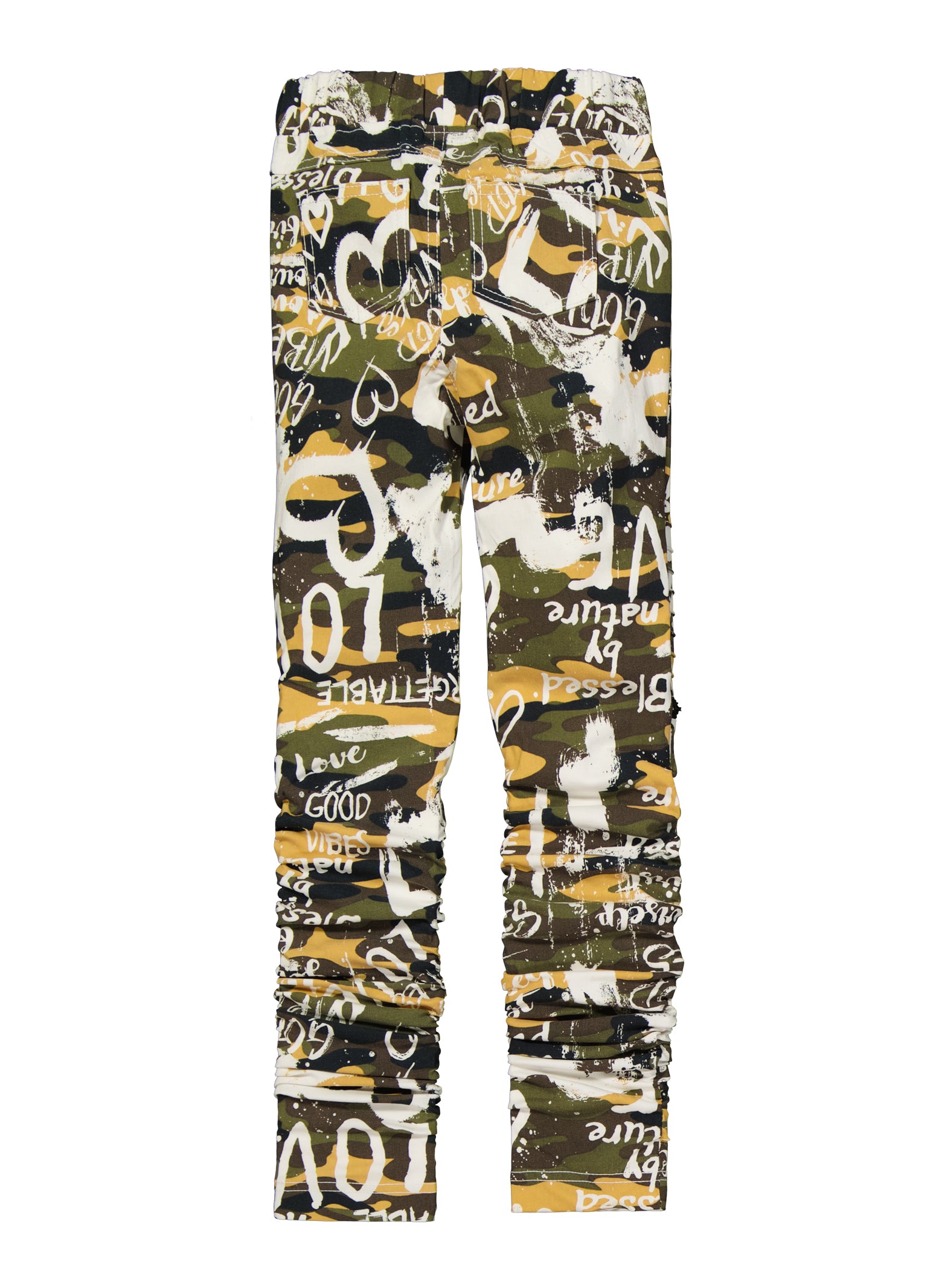 Girls Camo Hyperstretch Stacked Pants