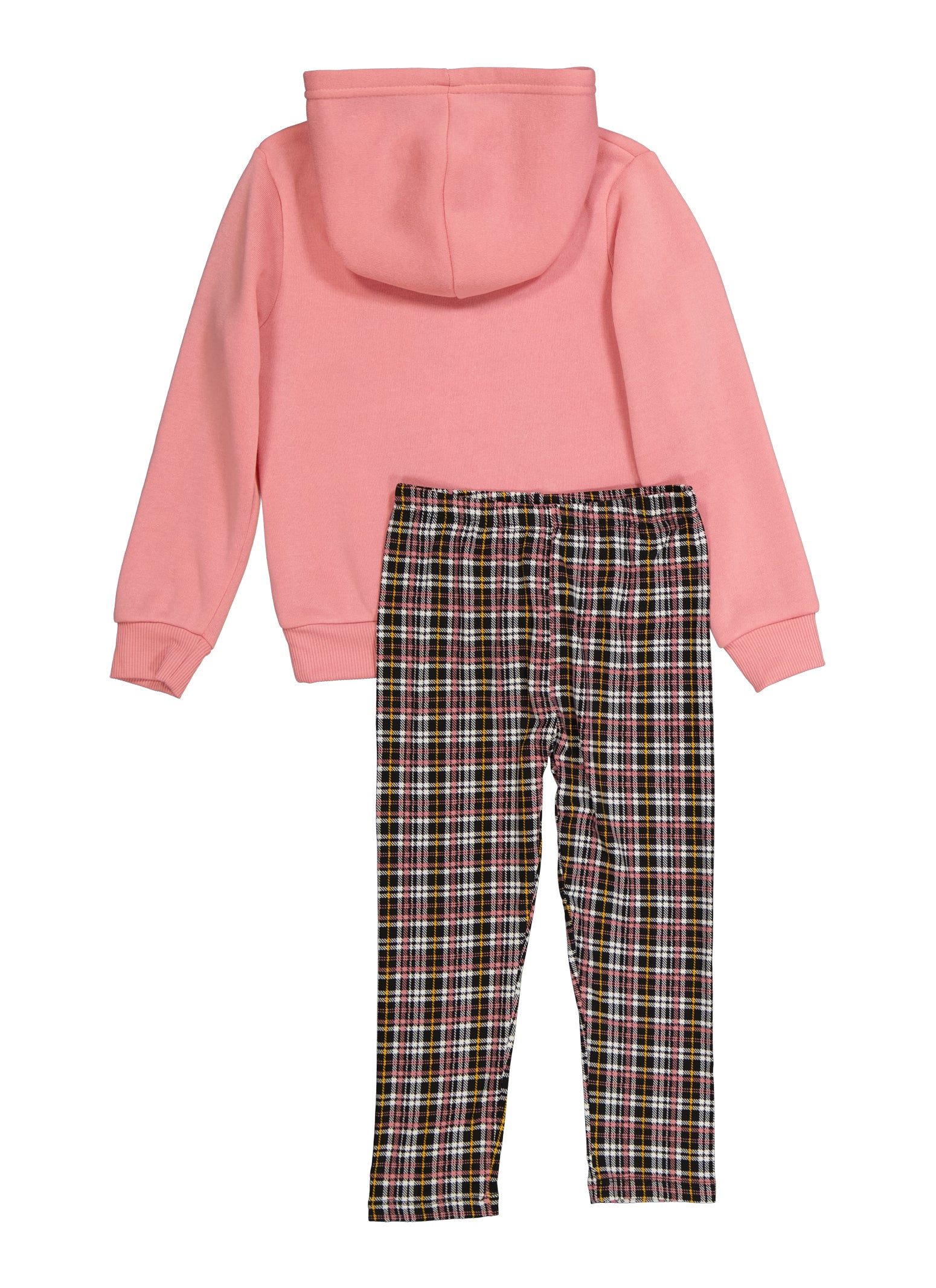 Little Girls Glitter Girl Gang Hoodie and Plaid Leggings