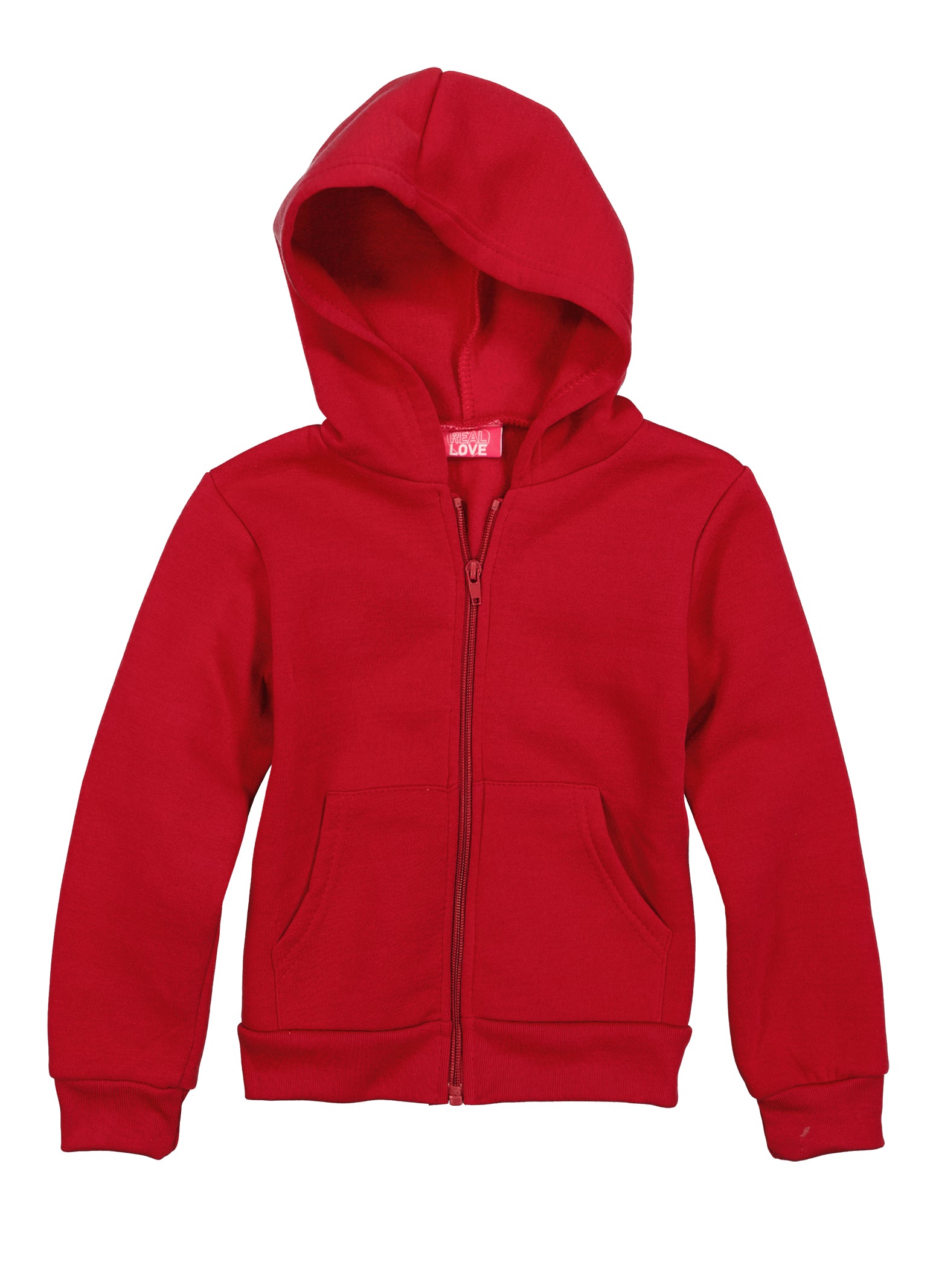 Girls red hot sale zip hoodie