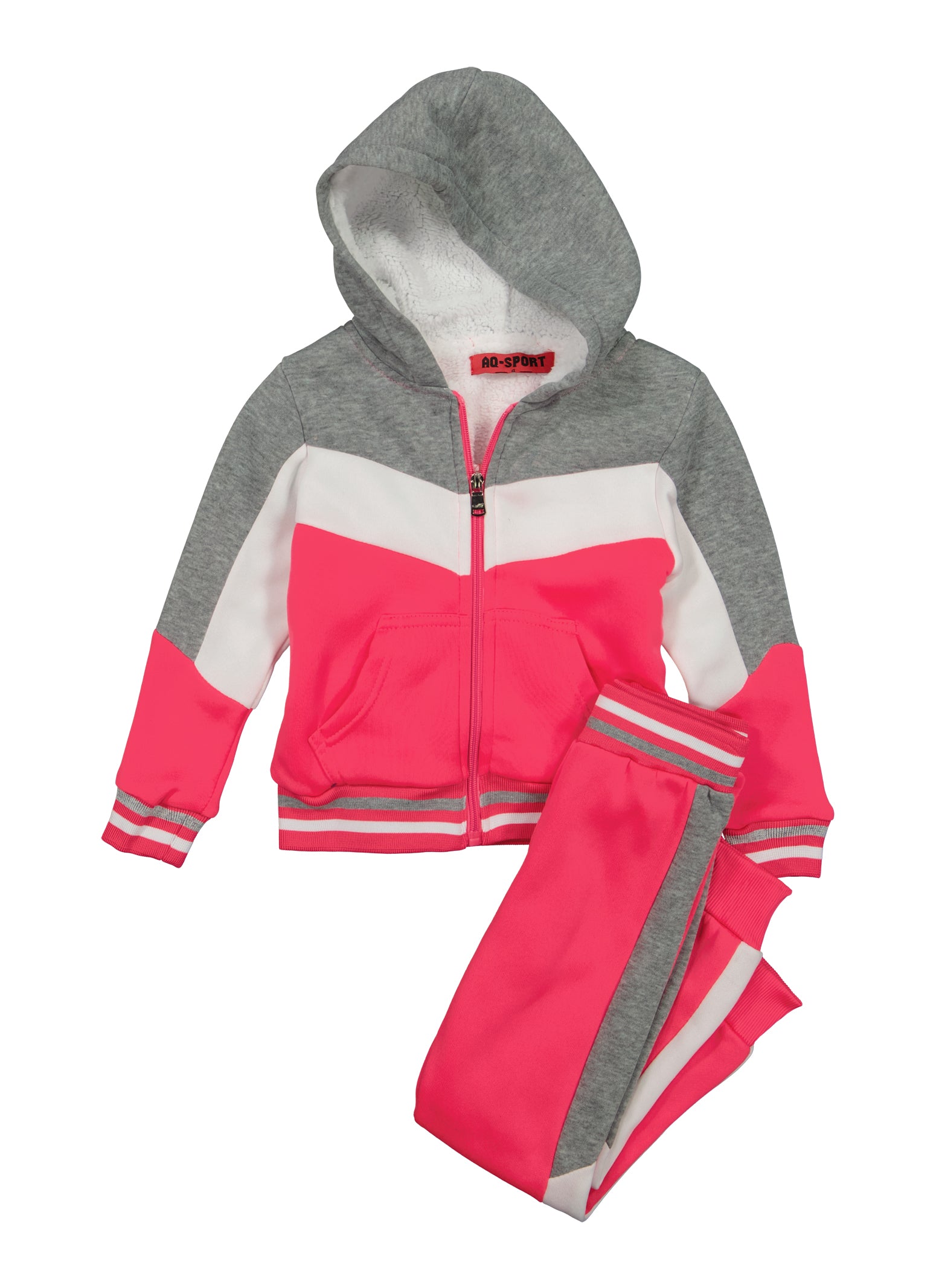 Women's 2 PieceTracksuit Sets Fleece lined Full Zip Hoodie