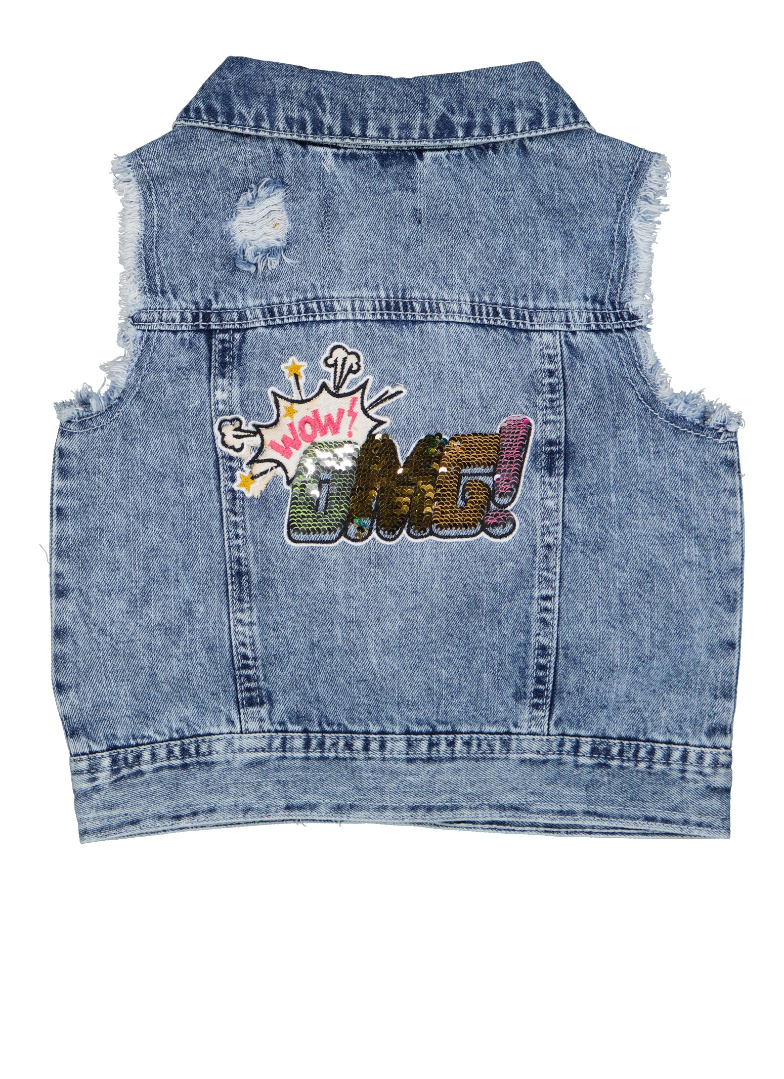 Little girls jean on sale vest