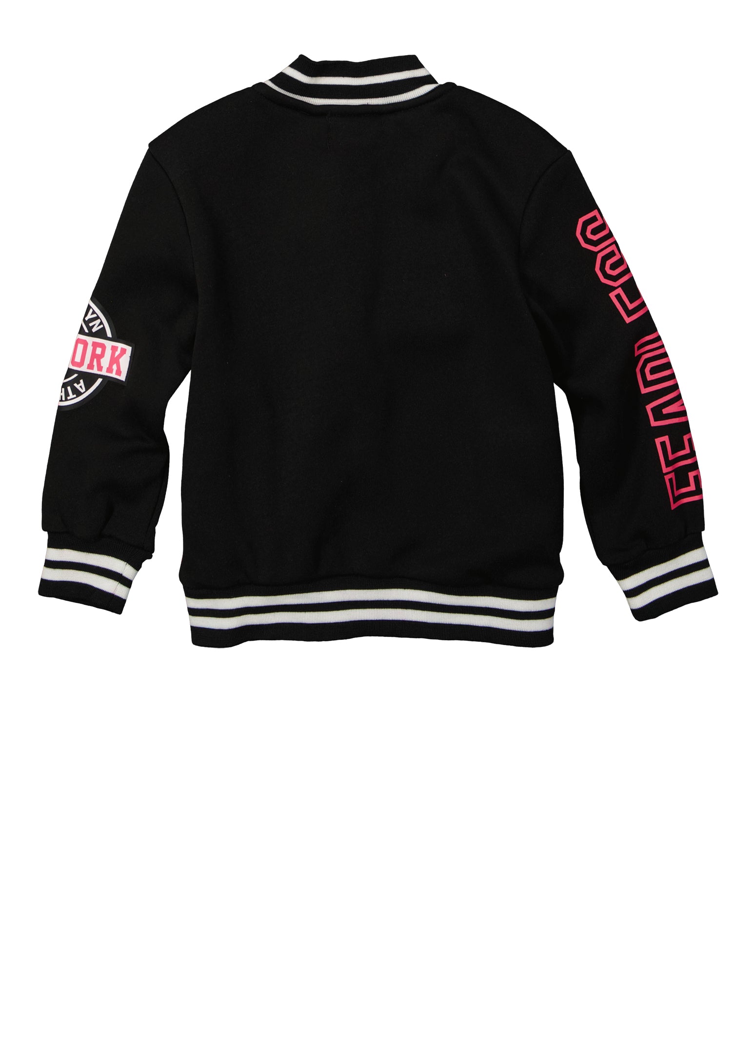 Little Girls Love Chenille Patch Varsity Jacket