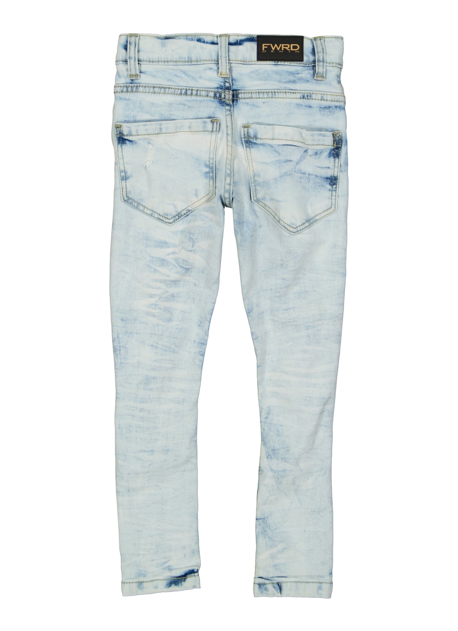 Little Boys Acid Wash Whiskered Distressed Jeans