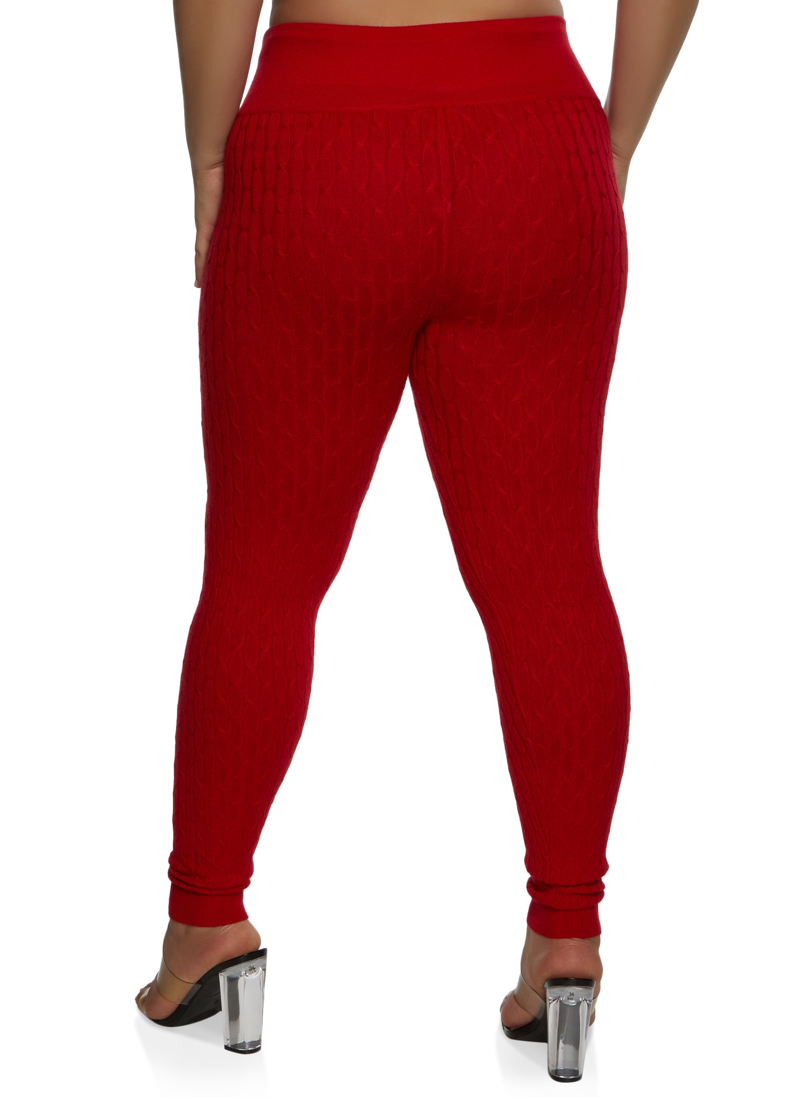 Plus Size Cable Knit Tights 
