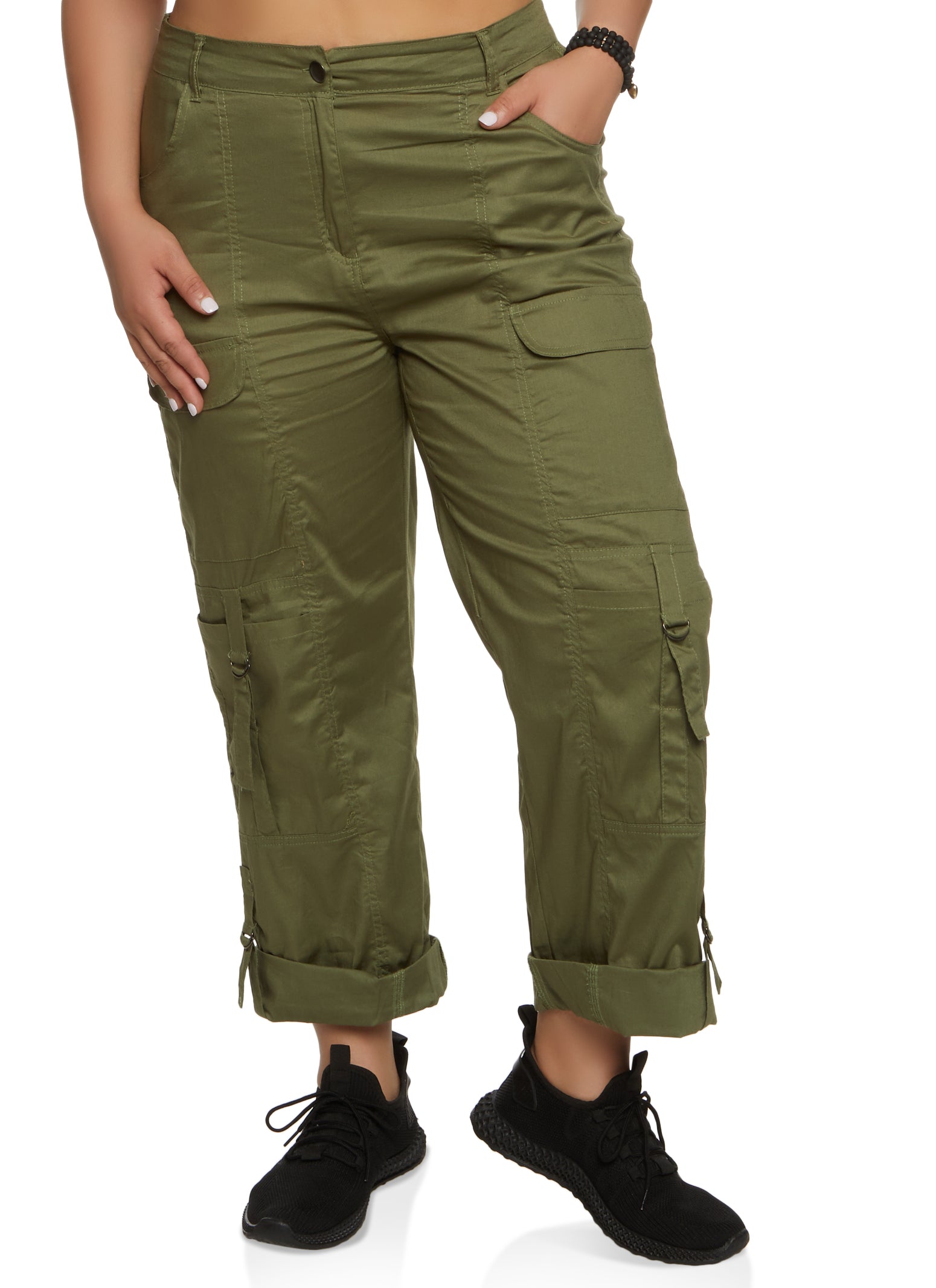 Bisley Flex & Move™ Stretch Denim Cargo Cuffed Pant