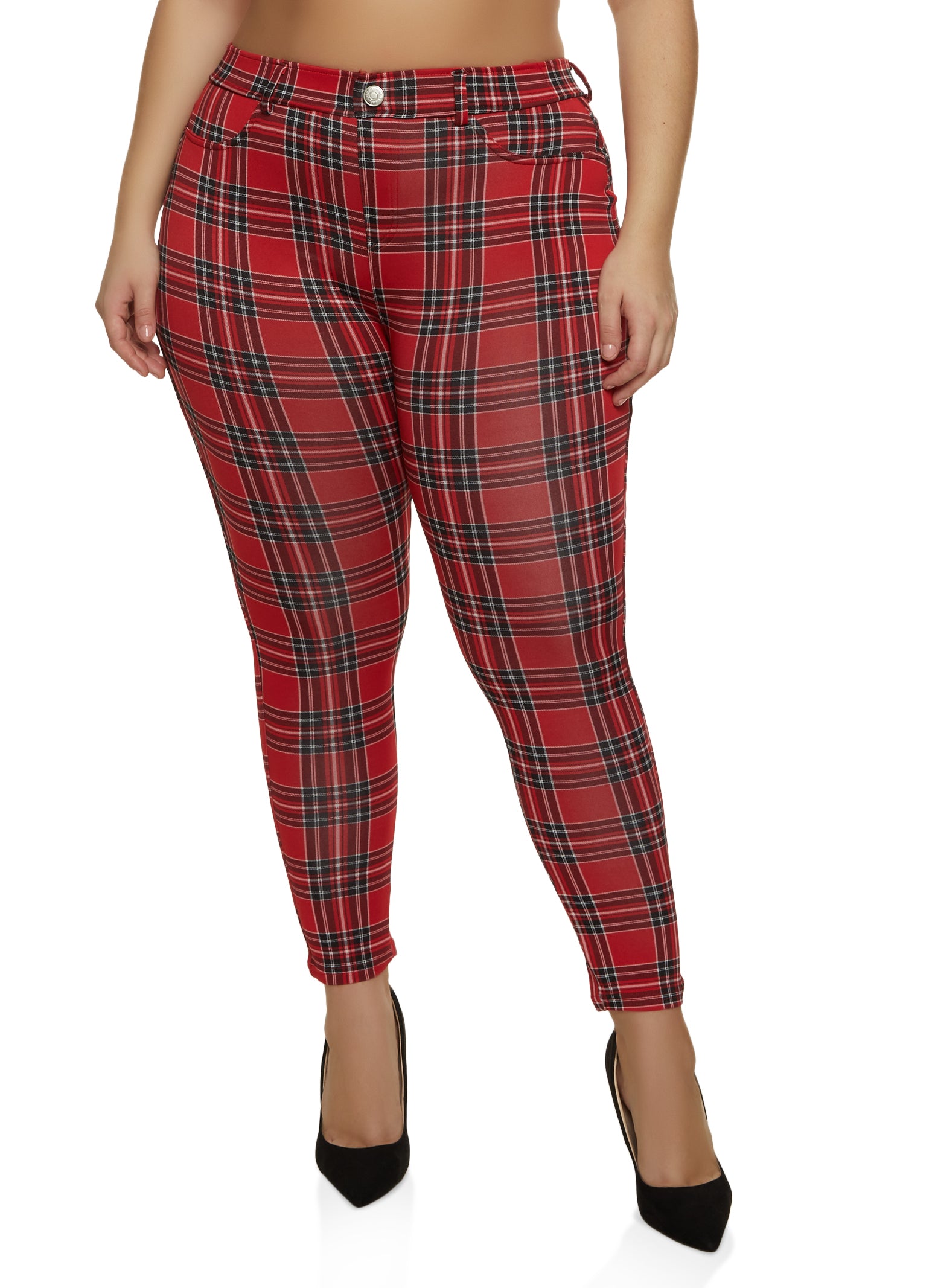Siliteelon Womens Pajama Pants with Pockets Cotton Drawstring Classic Red  Plaid Pants - Walmart.com