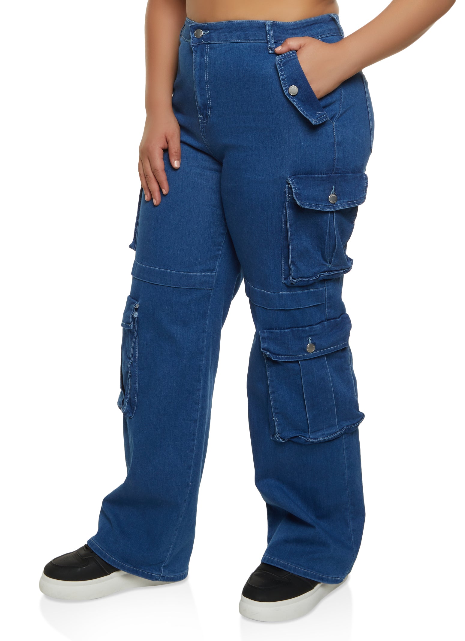 EVALESS Plus Size Cargo Jeans for Women 2024 Trendy High Waisted Wide Leg  Cargo Pants Womens Fashion Casual Baggy Jeans with 6 Pockets Sky Blue Size  18 - Yahoo Shopping