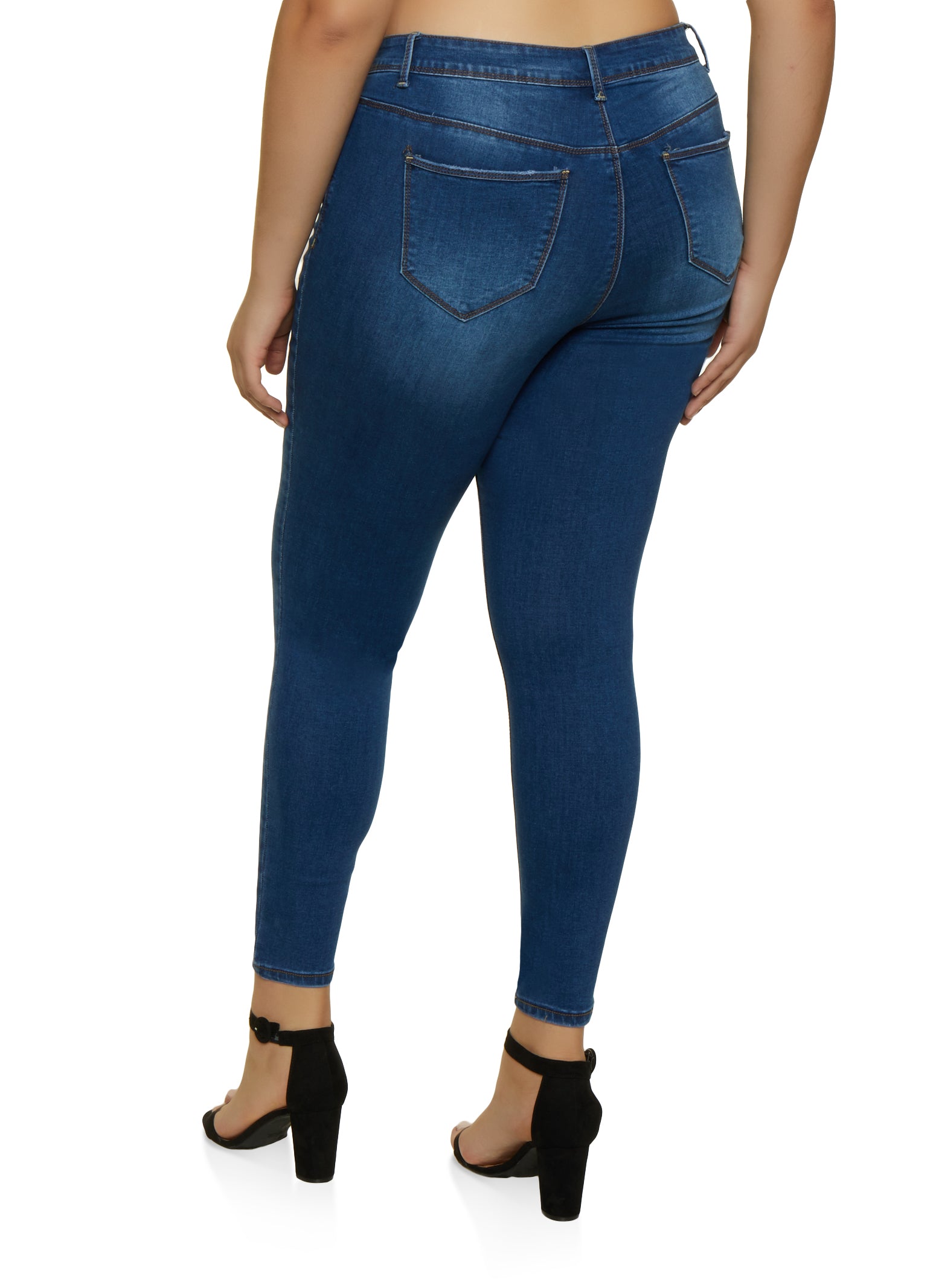 Plus Size WAX Push Up High Waist Jeans