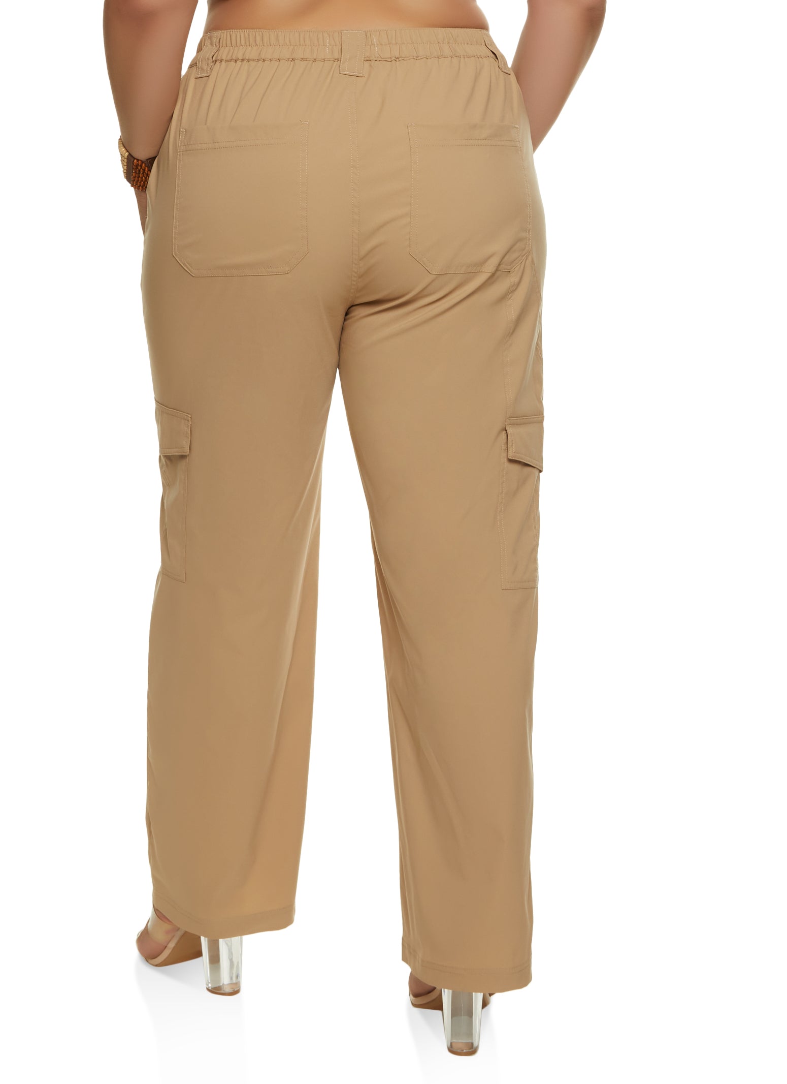 Women's Plus Size Plus Size Cargo Attitude Pant - khaki