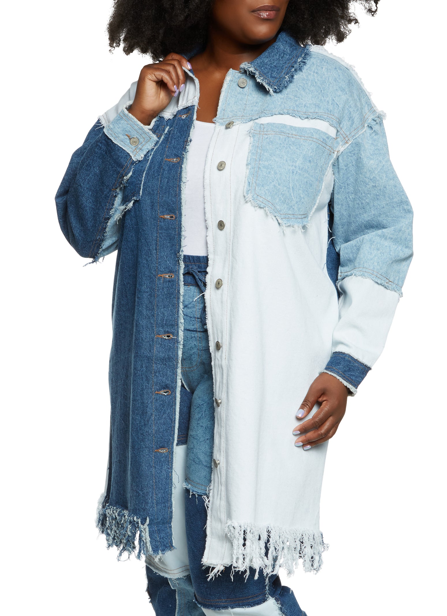 Casual Denim Jacket 2023 Clothes Collared Shirt Winter Short Jacket Crop  Caot Patchwork Color Block Button Down Jean Jacket Outerwears Plus Size  Fall Fashion With Pocket for Women Red M - Walmart.com