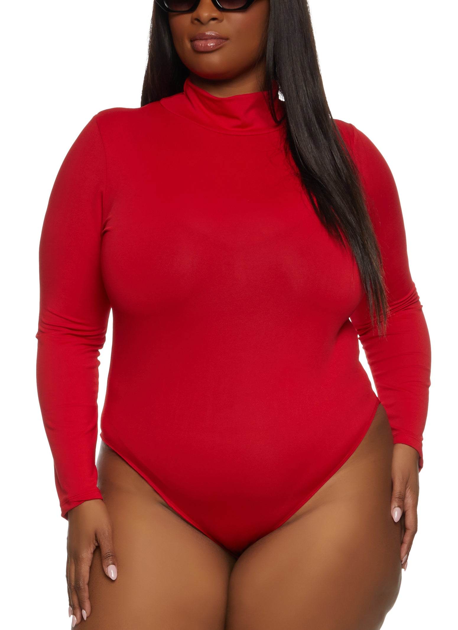  Bodysuit for Women Solid Cami Bodysuit Tops Bodysuit (Color :  Red, Size : Large) : Clothing, Shoes & Jewelry