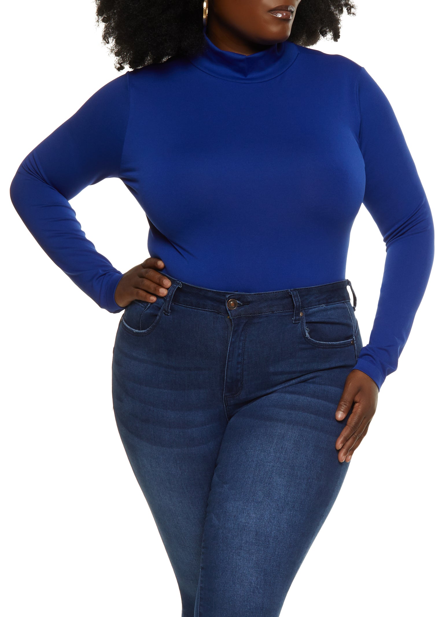 Tops, Royal Blue Seamless Body Suit