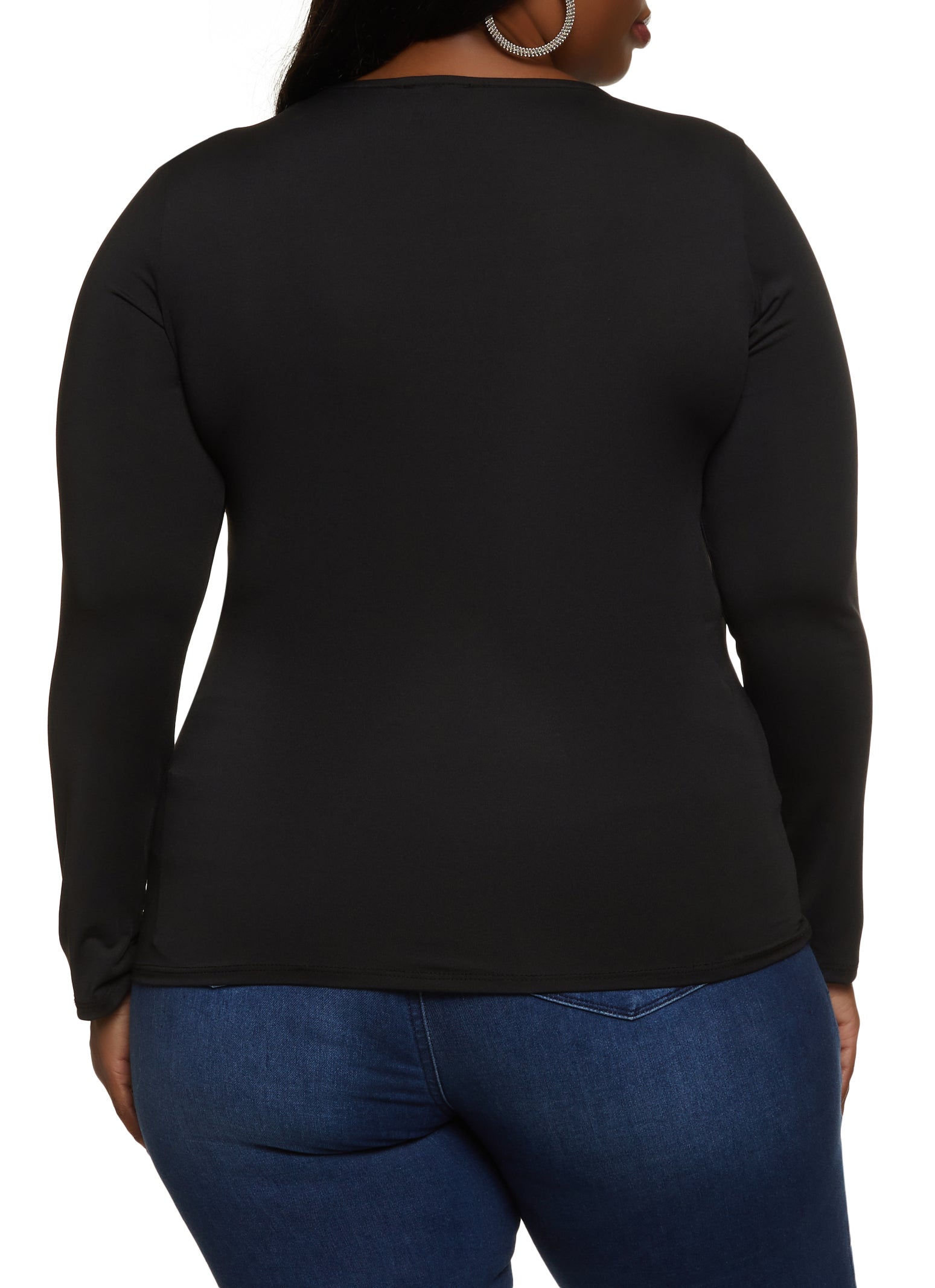 Plus Size Scoop Neck T Shirt