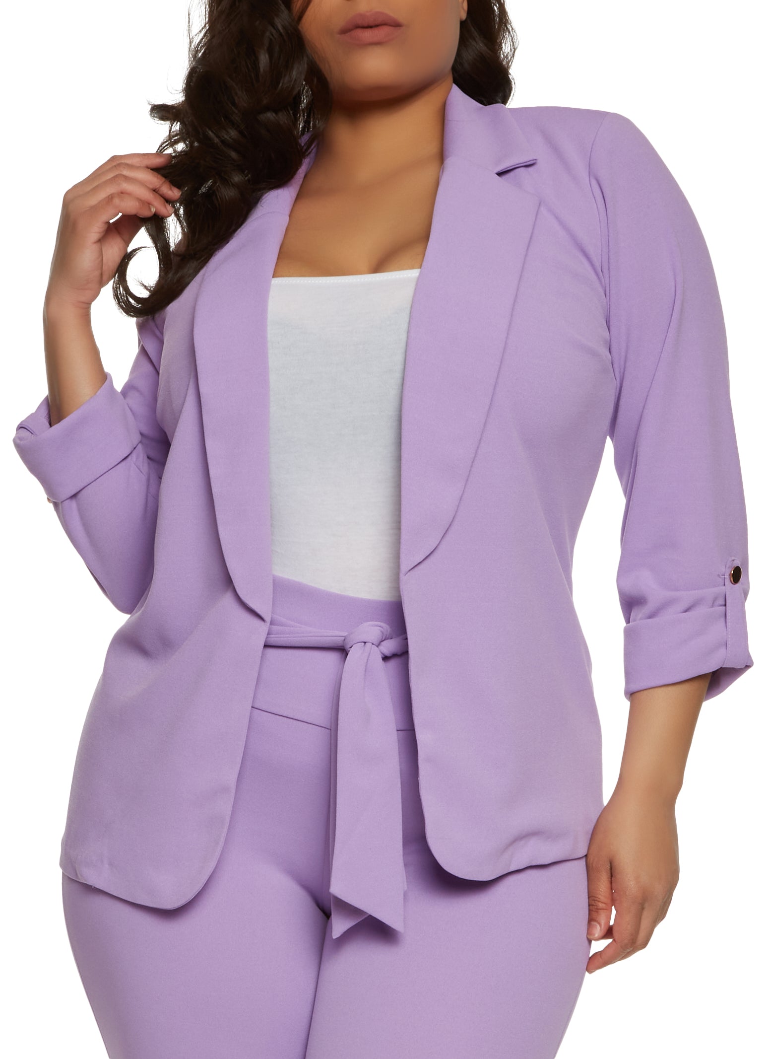 Plus size hot sale lavender blazer