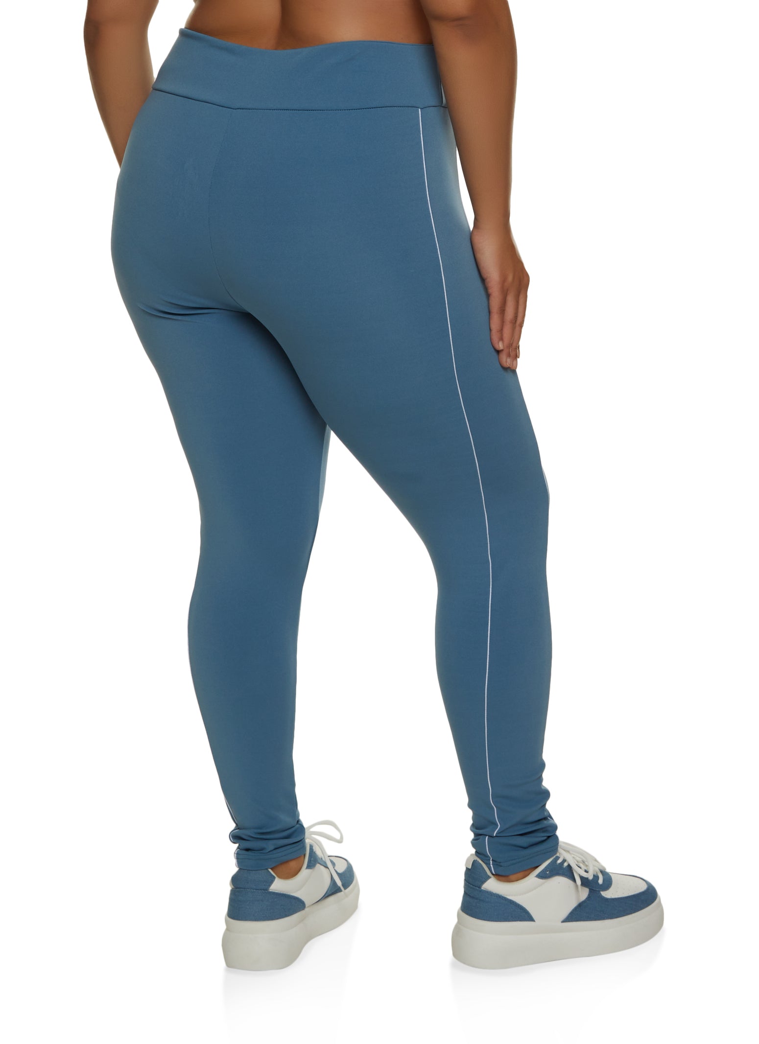 Women's Plus-Size 2 Tone Legging With Contrast Piping 