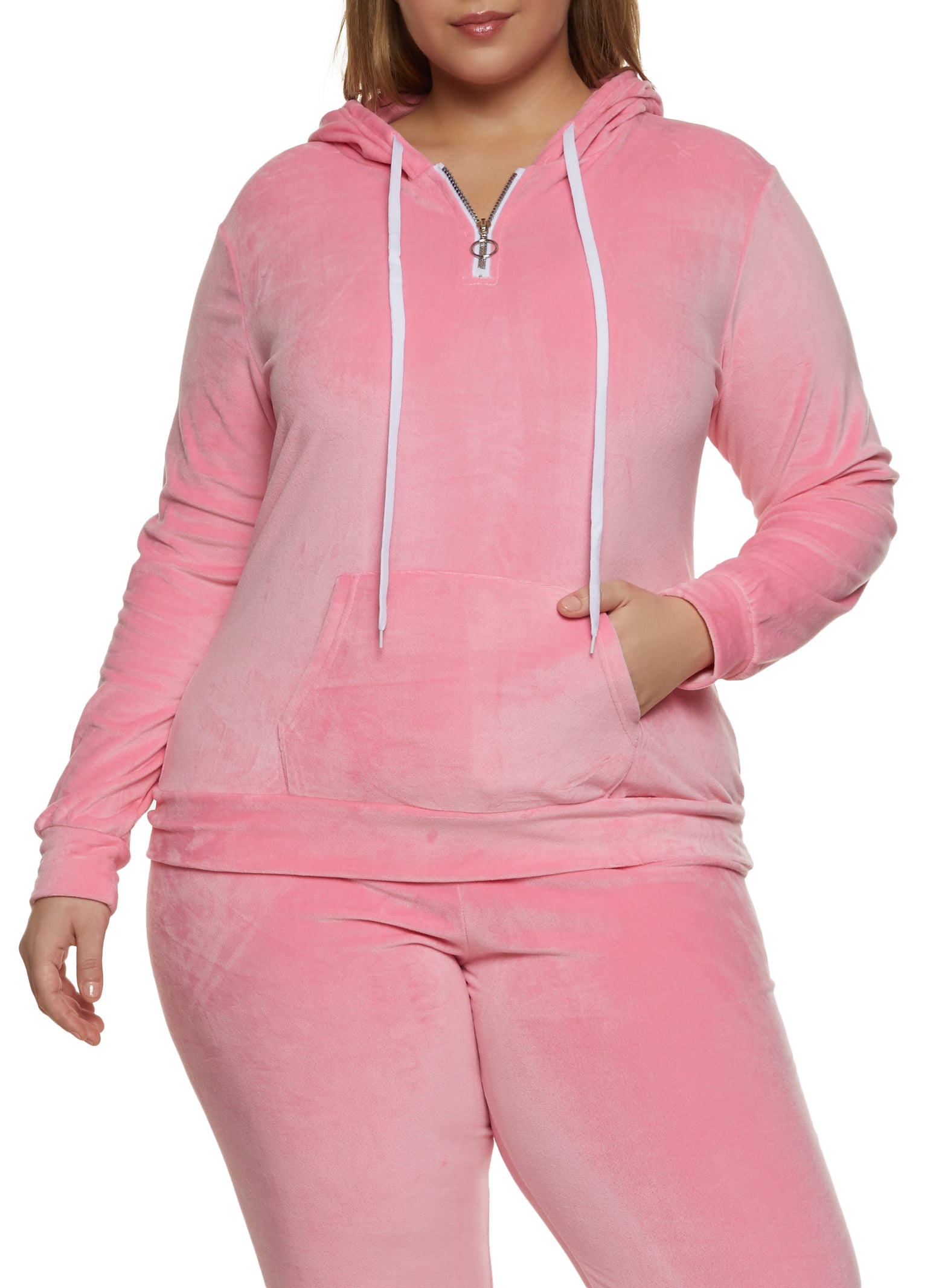 CLOSEOUT CLEARANCE! Plus Size Pink or Black Crushed Velour Jogger