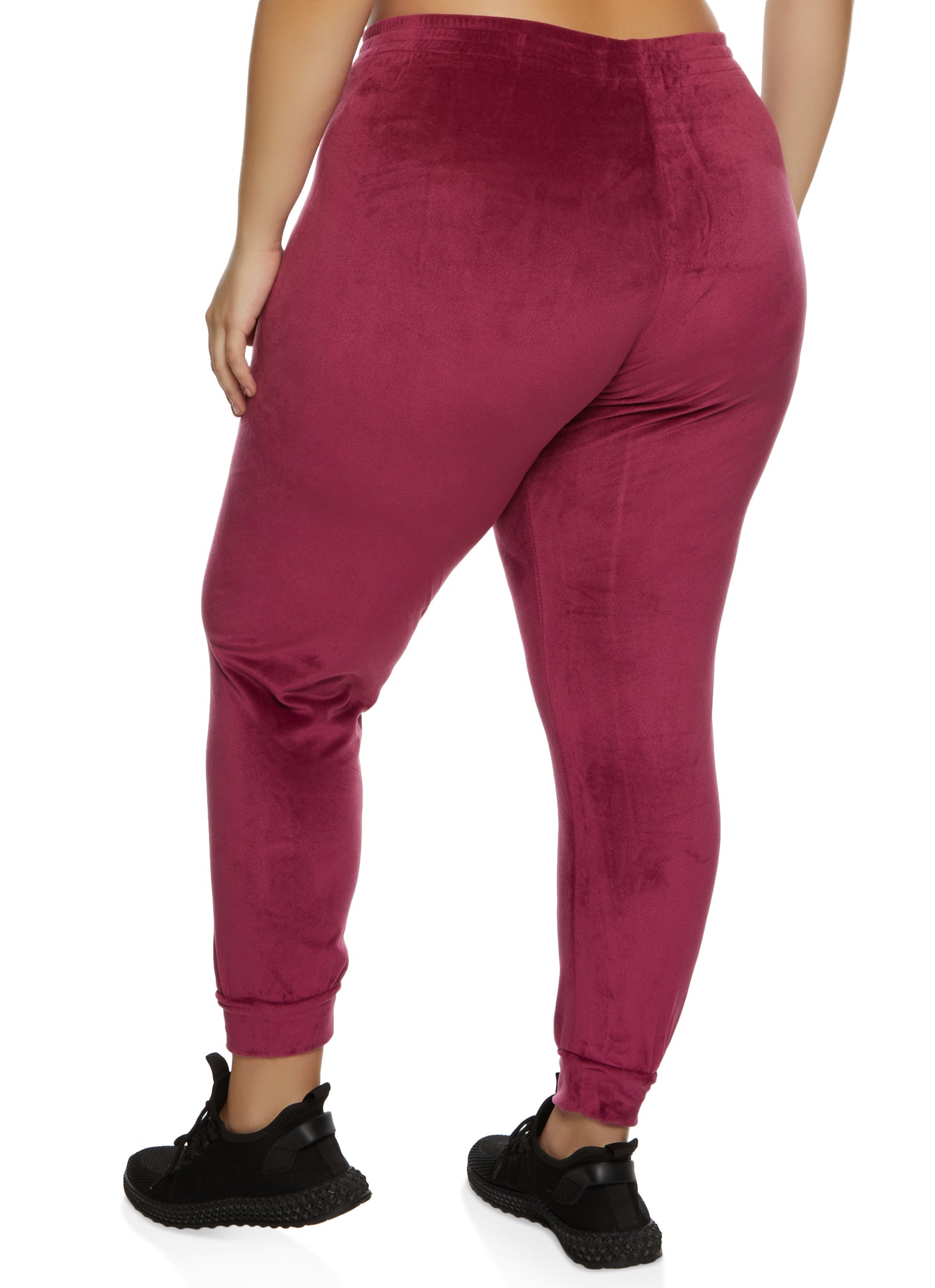 Spanx Women's Maroon Red High Rise Velvet Leggings Plus Size 1X