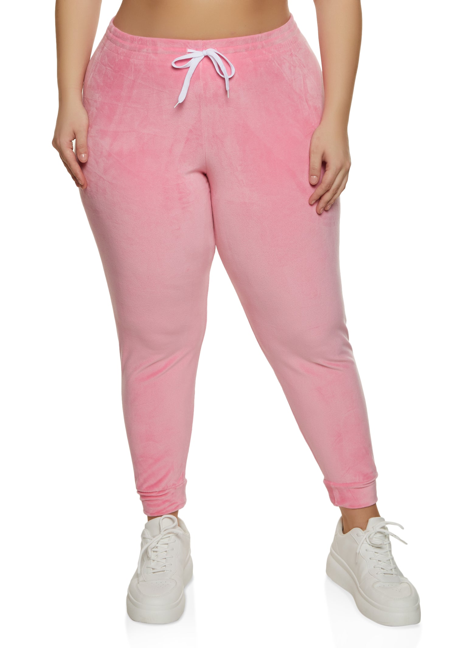 Plus Size Pink Joggers For Women