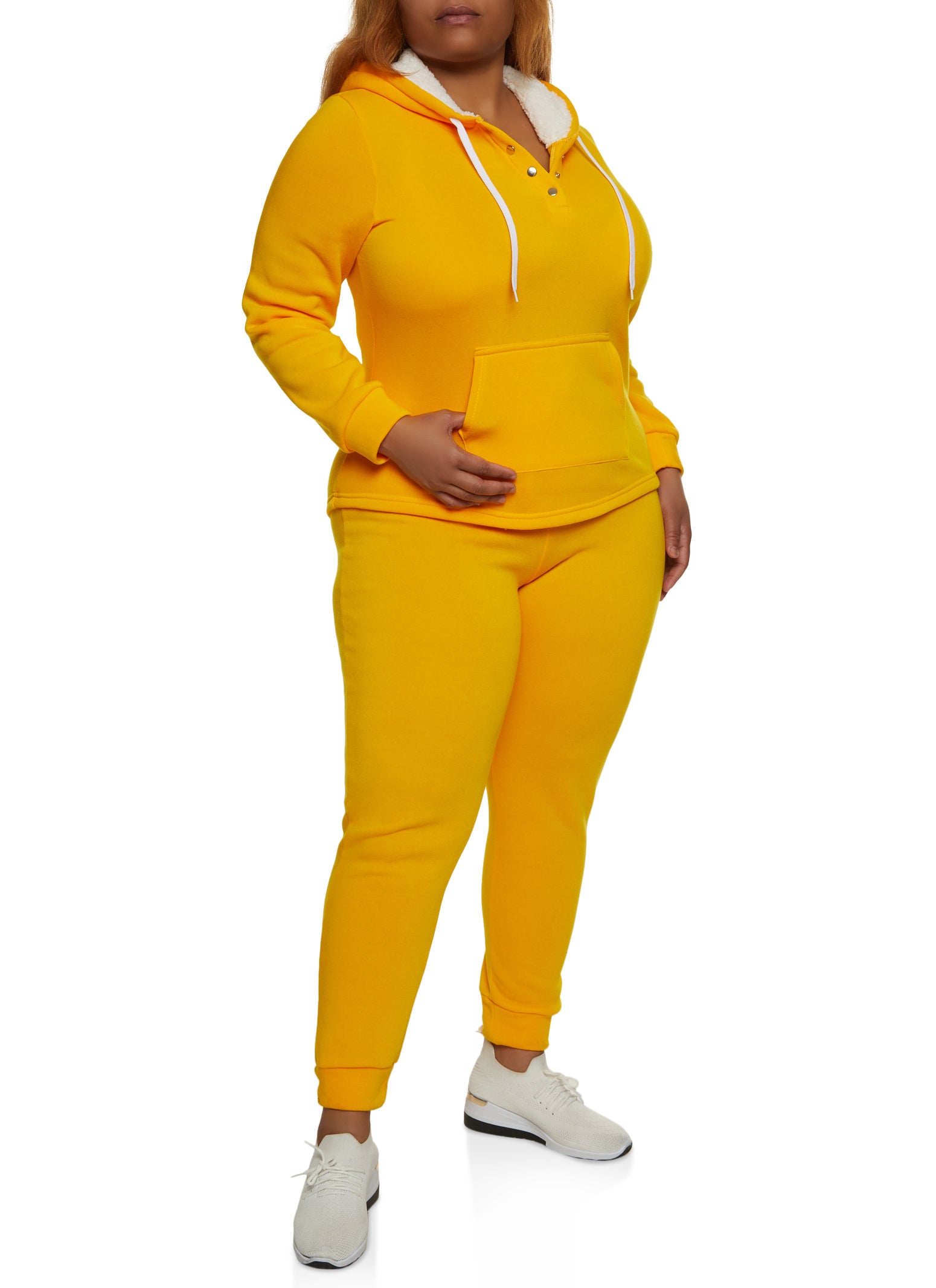 Plus size mustard sales hoodie