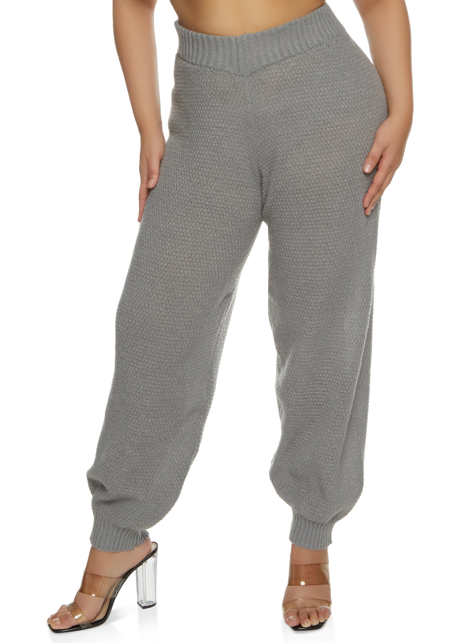 High waisted joggers plus on sale size