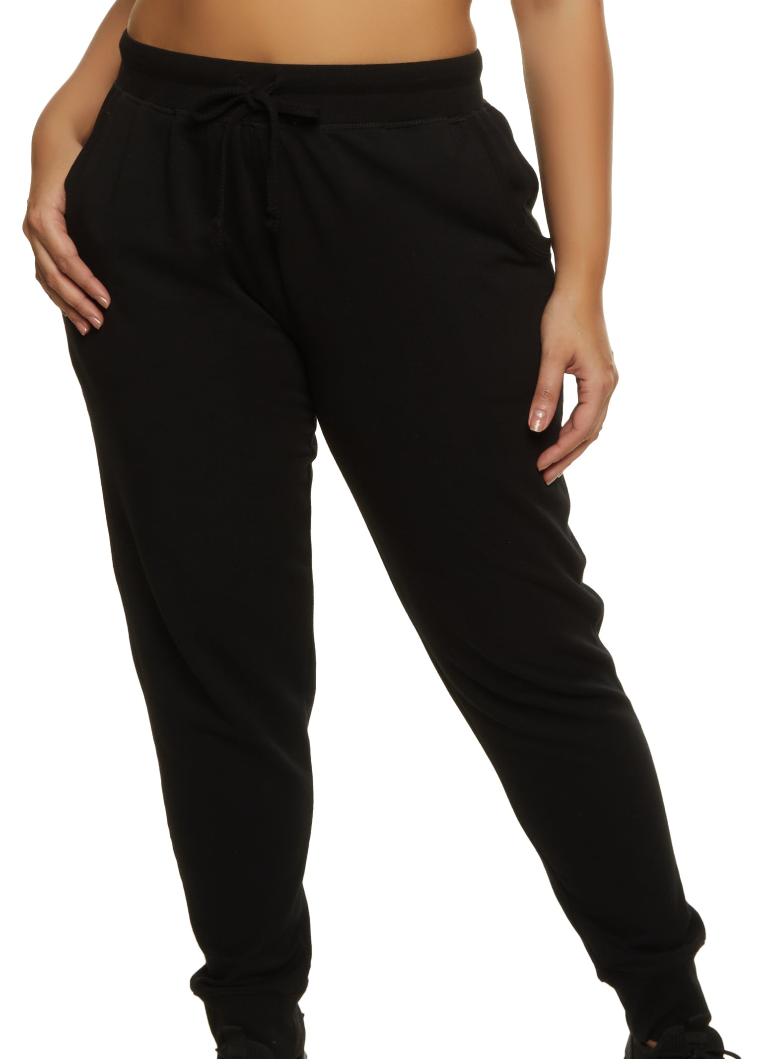 Plus Size French Terry High Waist Joggers