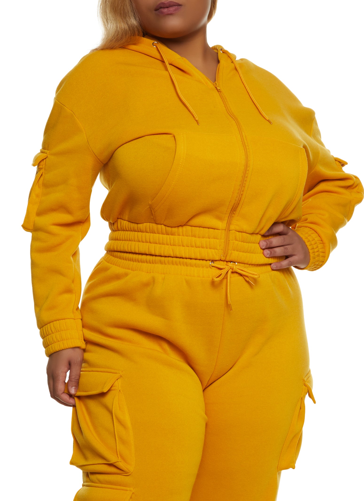 Yellow hoodie plus outlet size