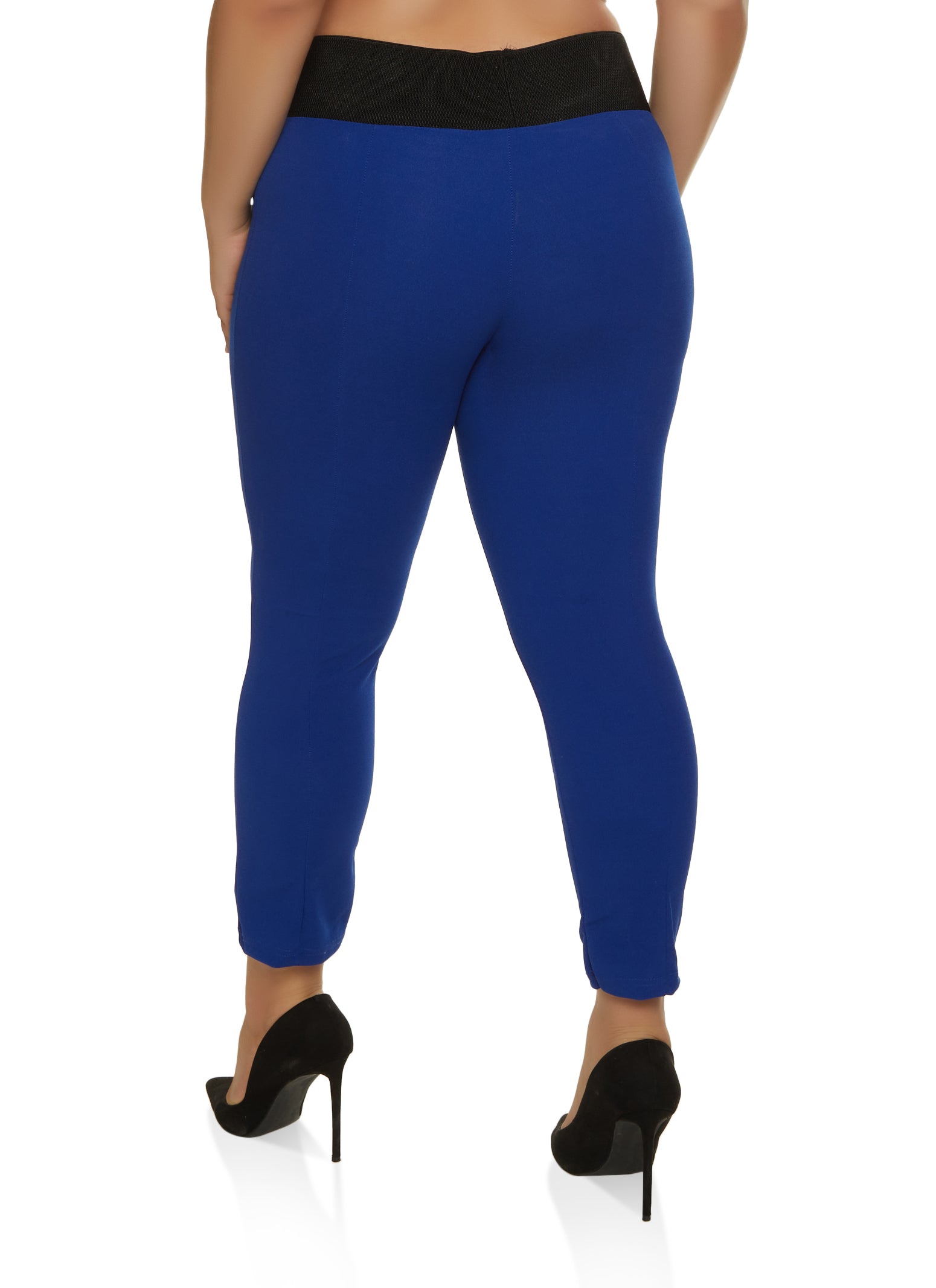 Plus Size High Waist Pintuck Leggings