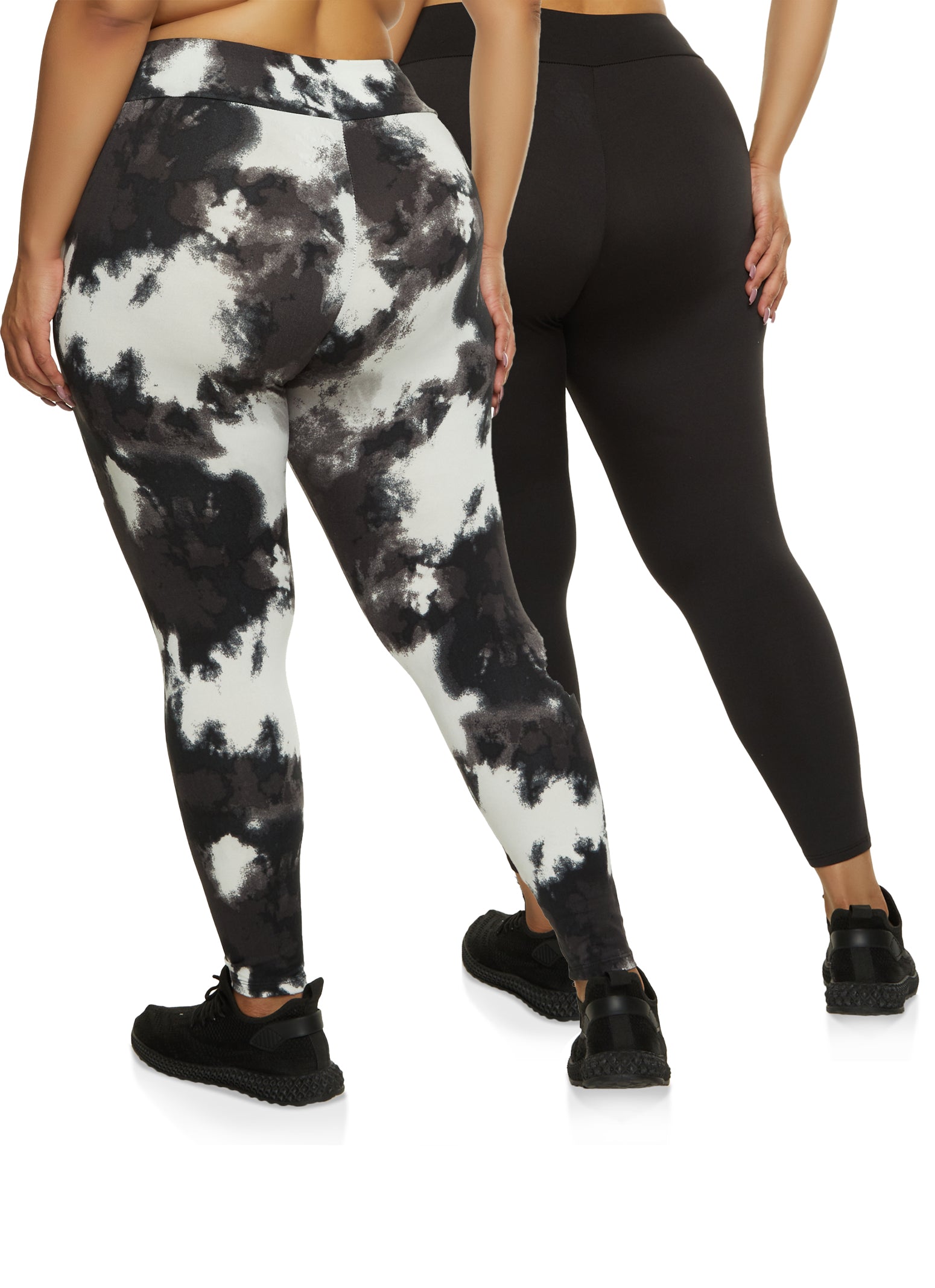 Plus Size 2 Pack Tie Dye Leggings