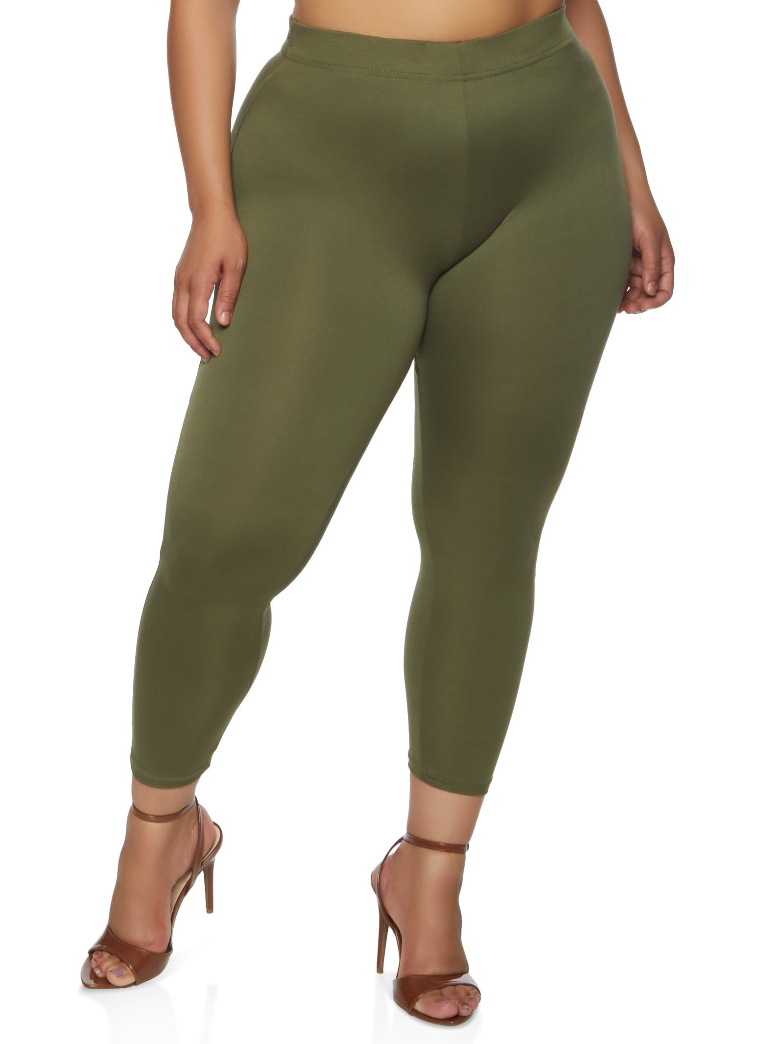 Basic Legging Set- Olive (Plus) - 3X  Basic leggings, Fashion clothes women,  Big women fashion