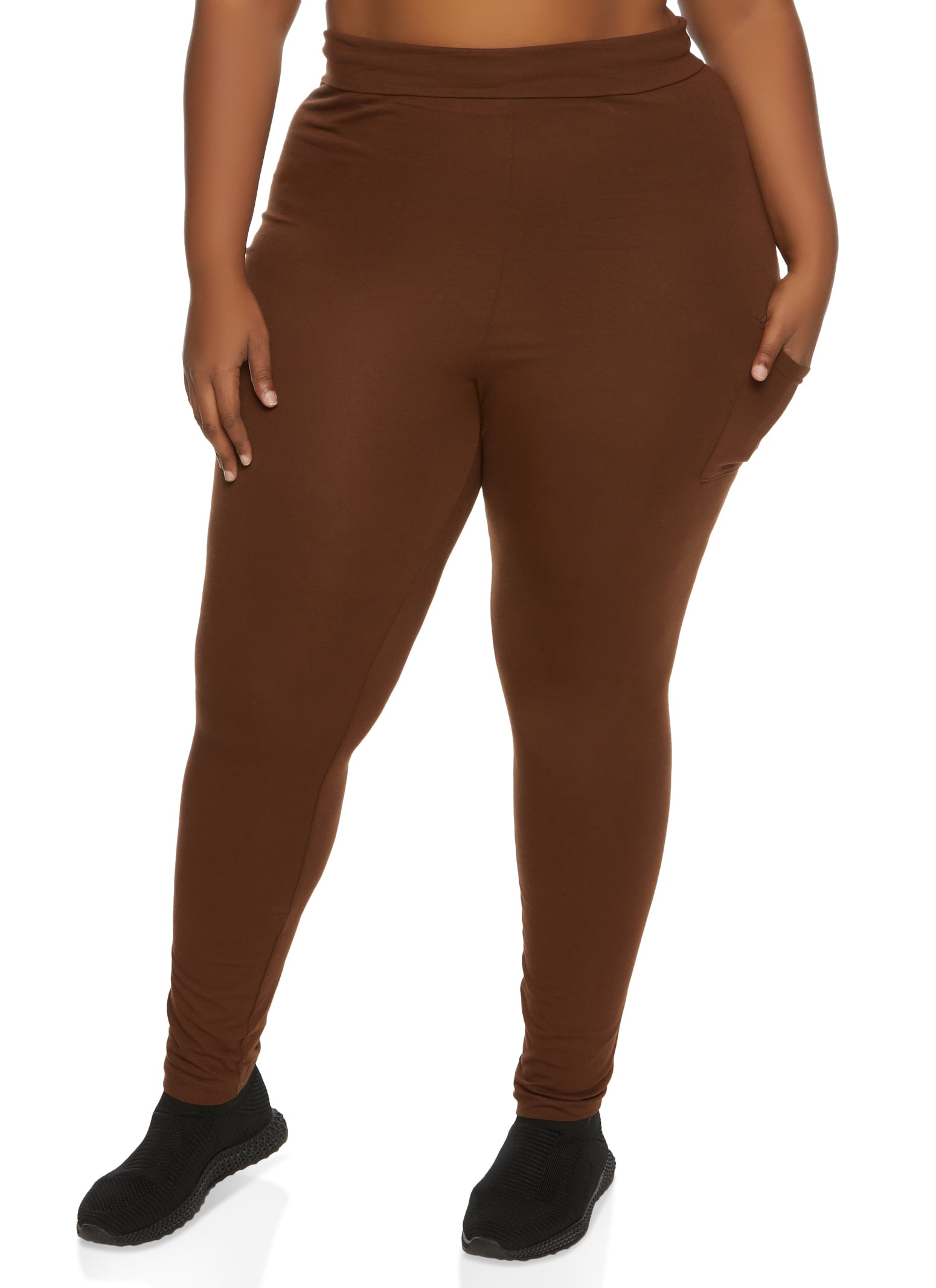 Plus Size High Waist Cargo Pocket Leggings