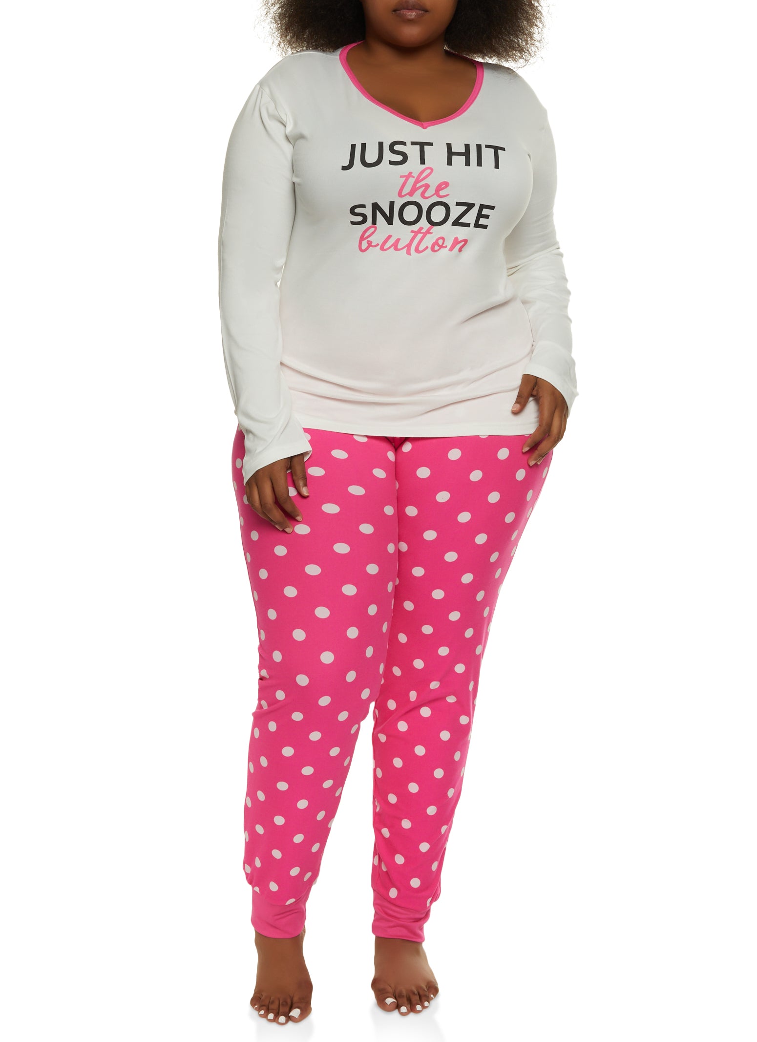 Plus size button discount pajamas